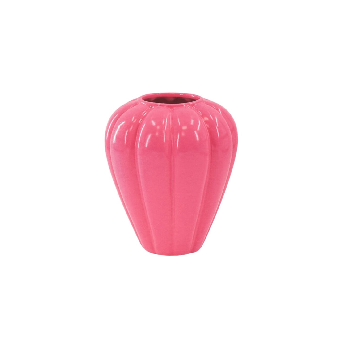 Flower Vase- Swirl Vase-Ceramic- Pink- 20x20x21,5 cm
