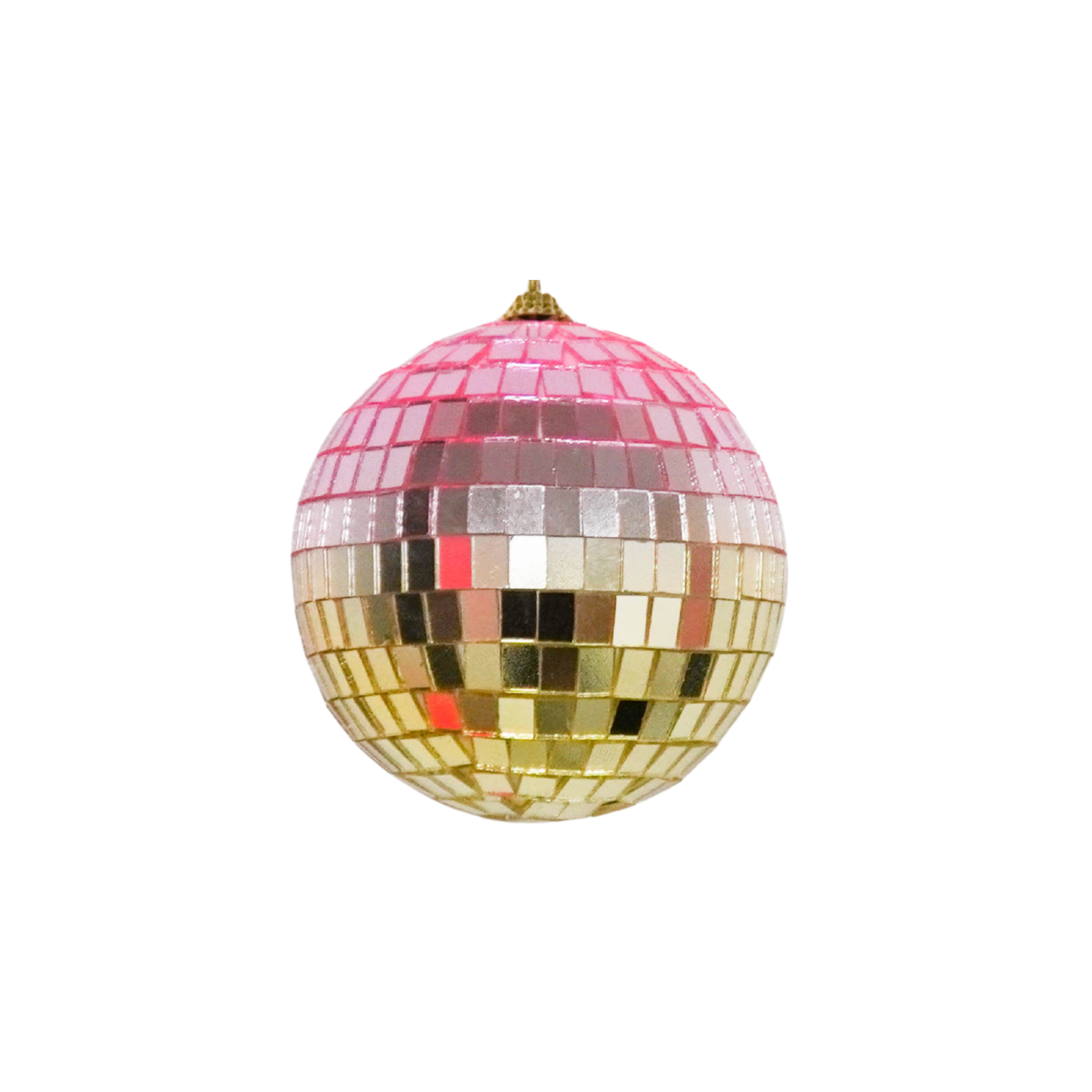 Christmas Decoration - Christmas Hanger - Discoball - Foam - Pink/Gold - 20x20x20cm
