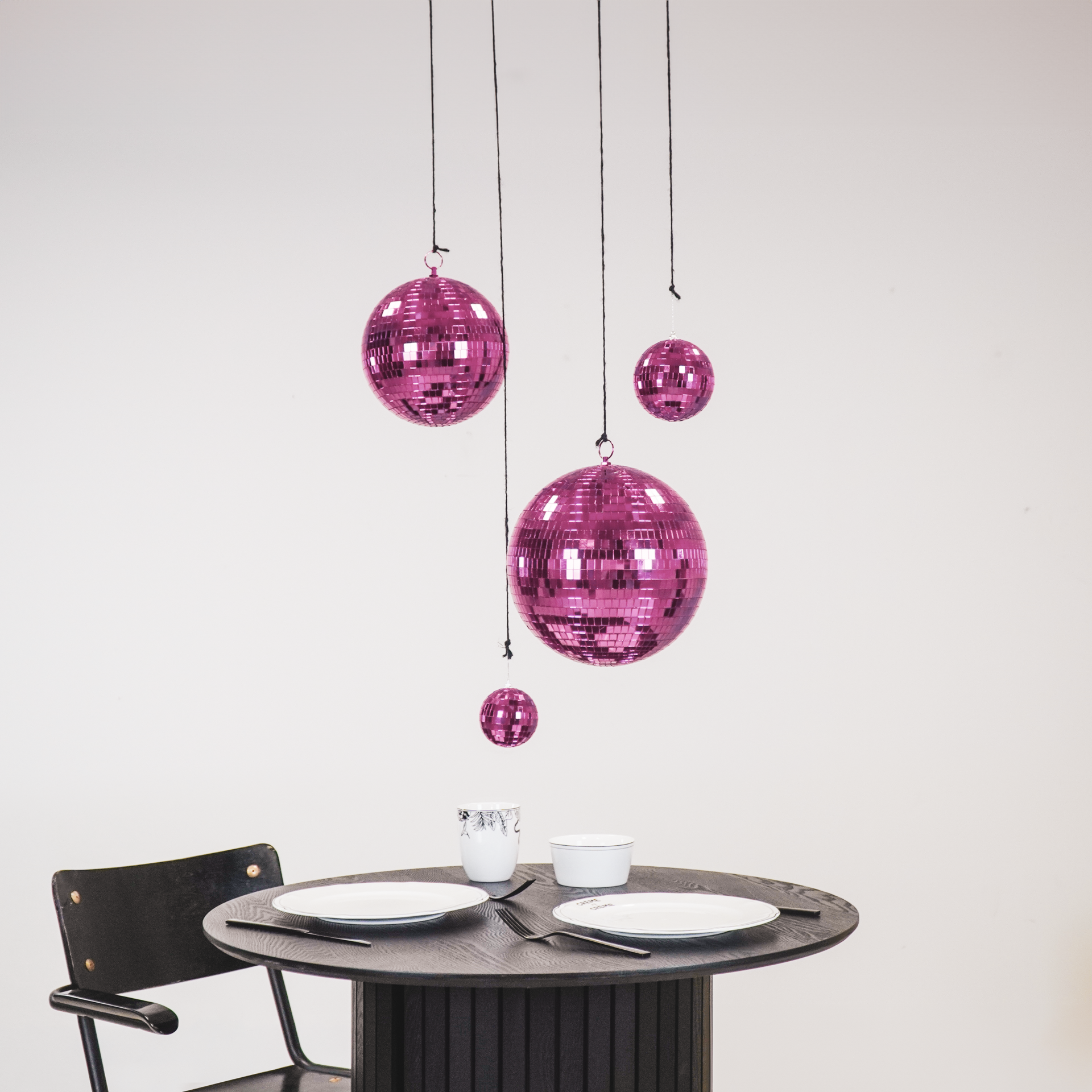 Christmas Decoration - Christmas Hanger - Discoball - Foam - Pink - 20x20x20cm