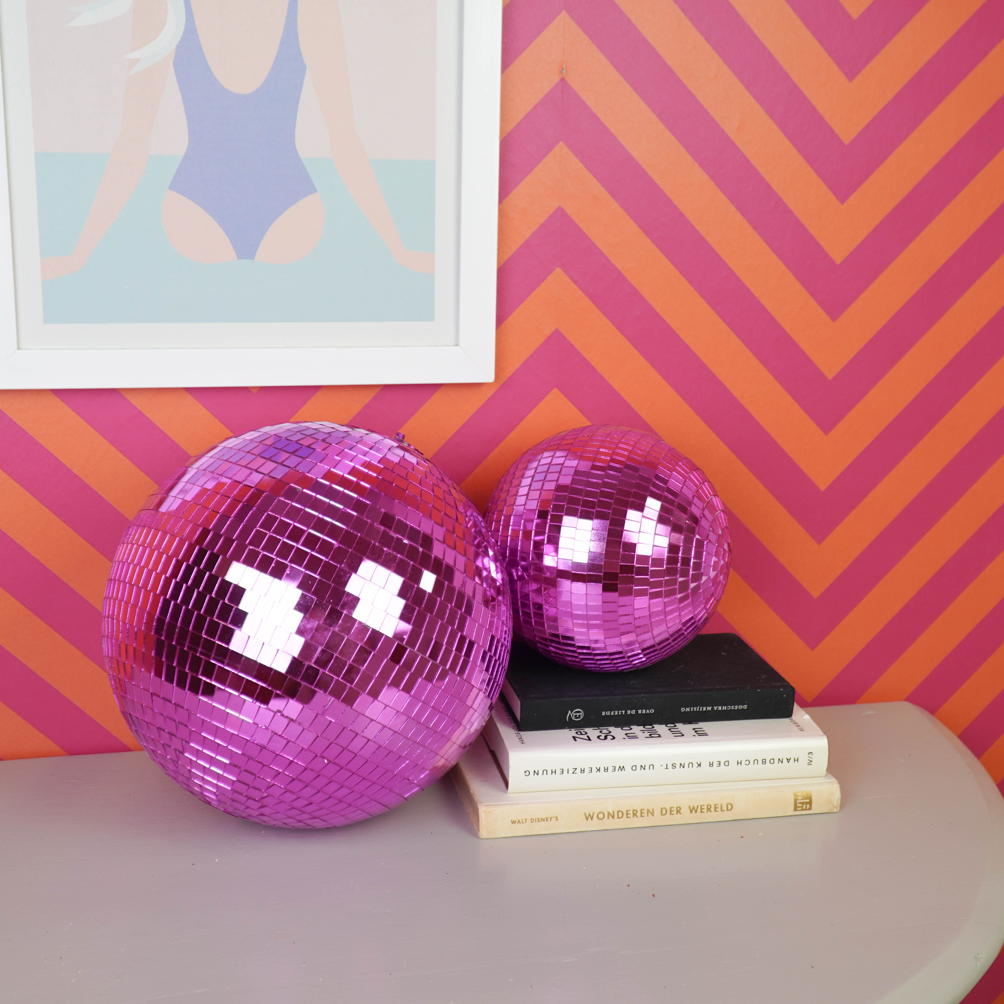 Christmas Decoration - Christmas Hanger - Discoball - Foam - Pink - 20x20x20cm