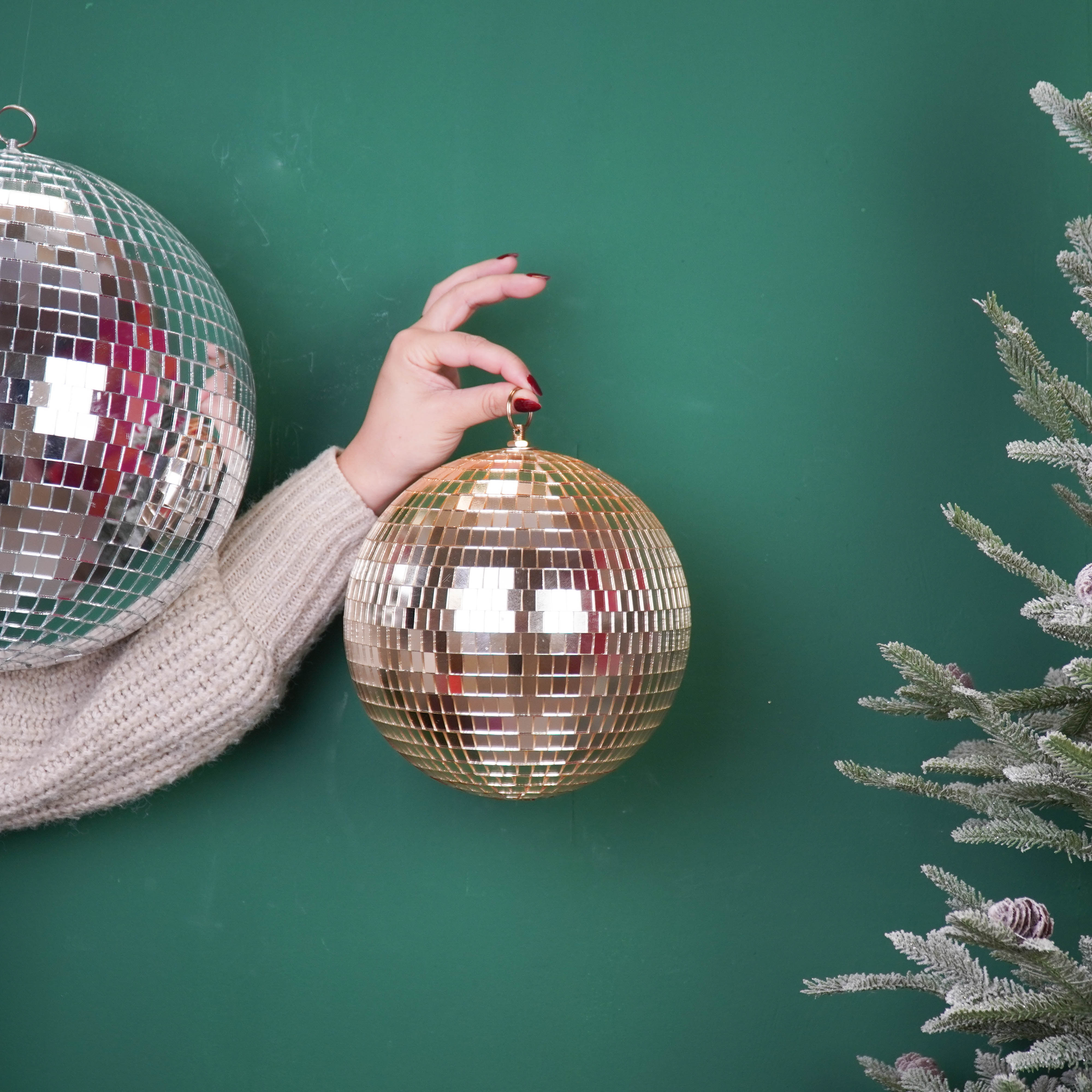 Christmas Decoration - Christmas Hanger - Discoball - Foam - Gold - 20x20x20cm