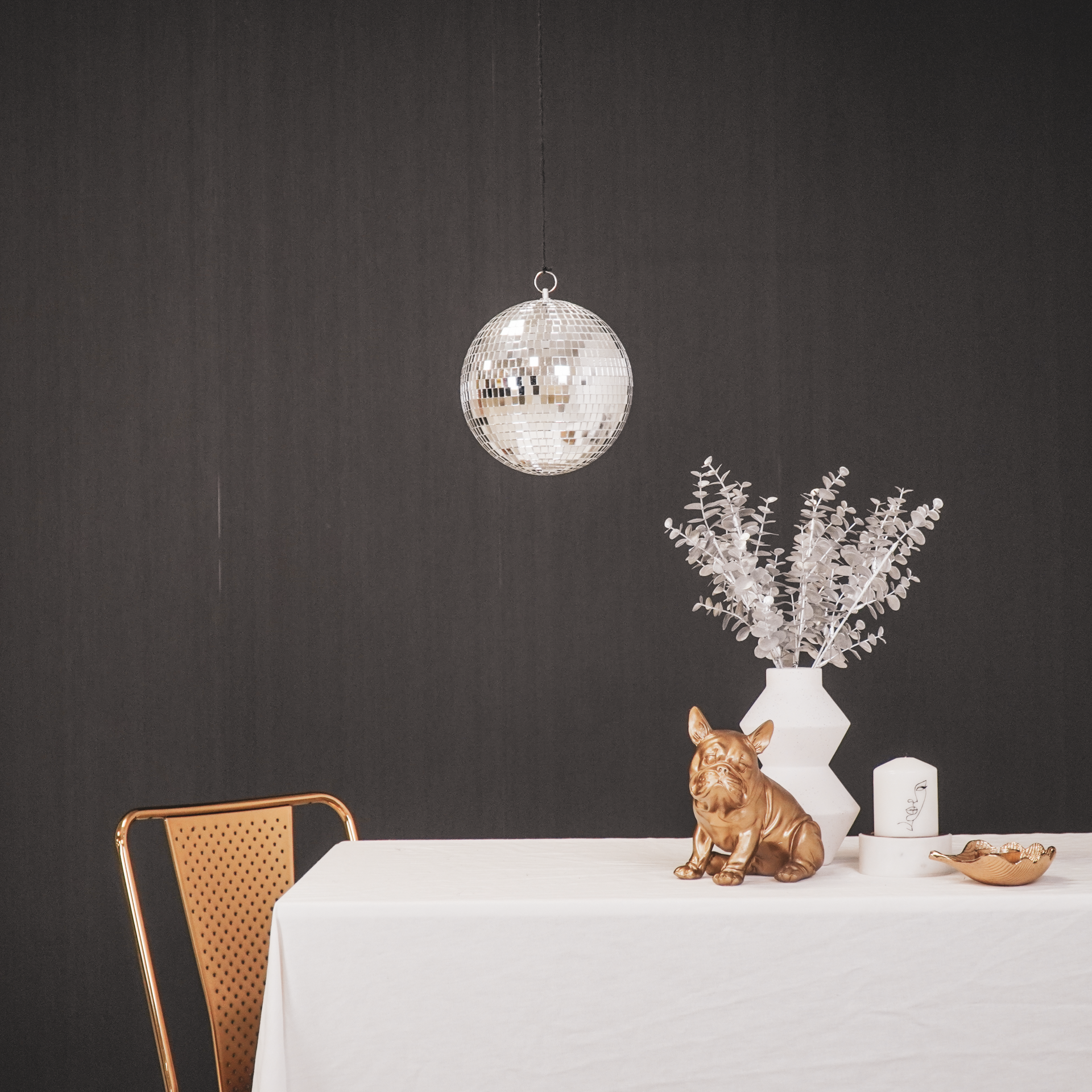 Christmas Decoration - Christmas Hanger - Discoball - Foam - Silver - 20x20x20cm