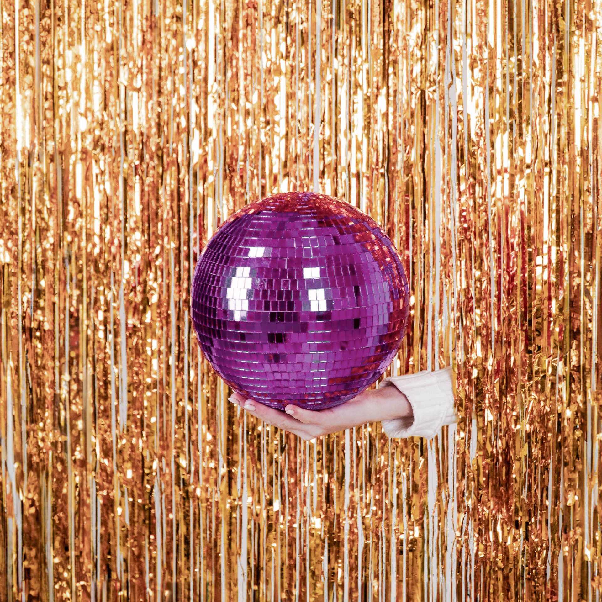 Christmas Decoration - Christmas Hanger - Discoball - Foam - Pink - 25x25x25cm
