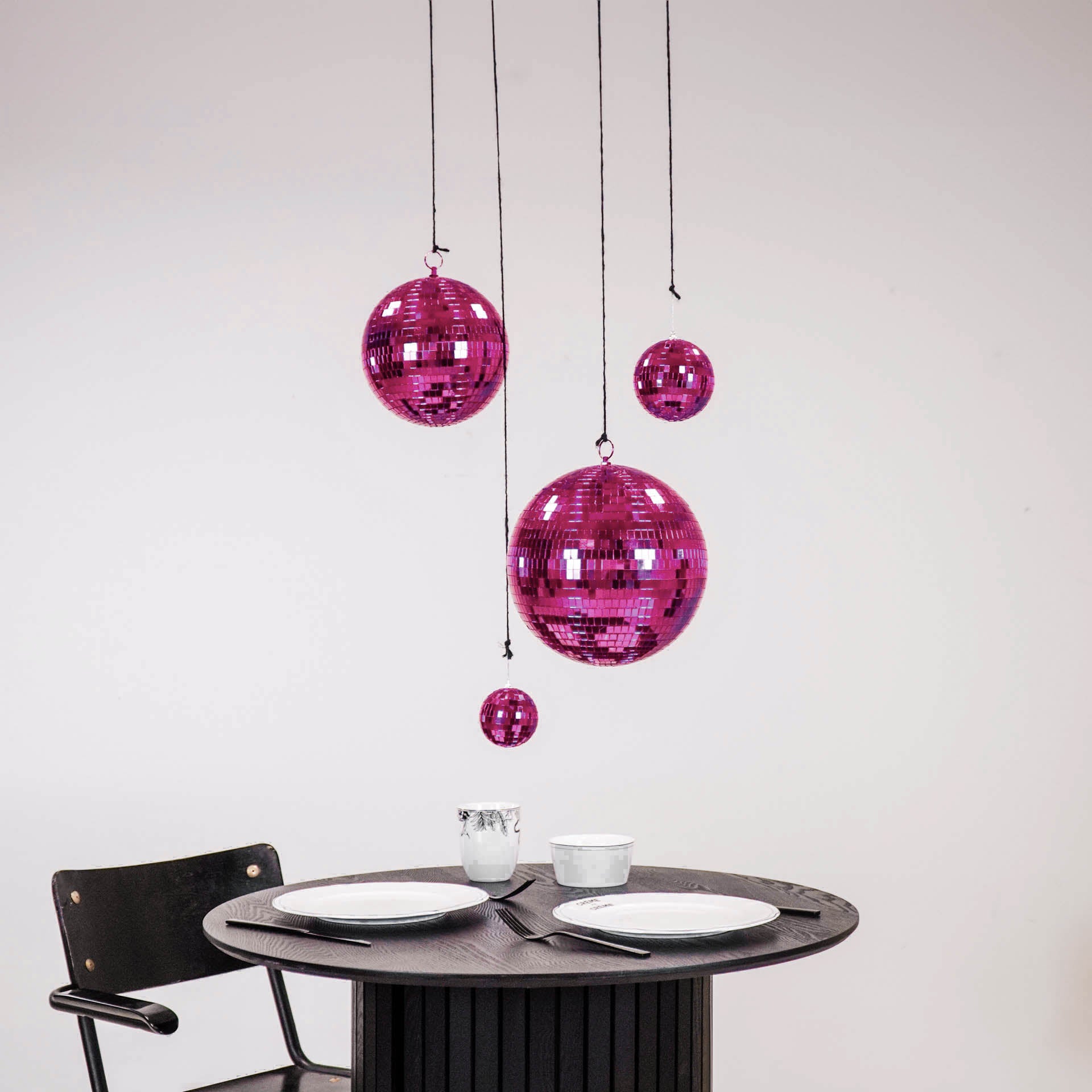 Christmas Decoration - Christmas Hanger - Discoball - Foam - Pink - 25x25x25cm