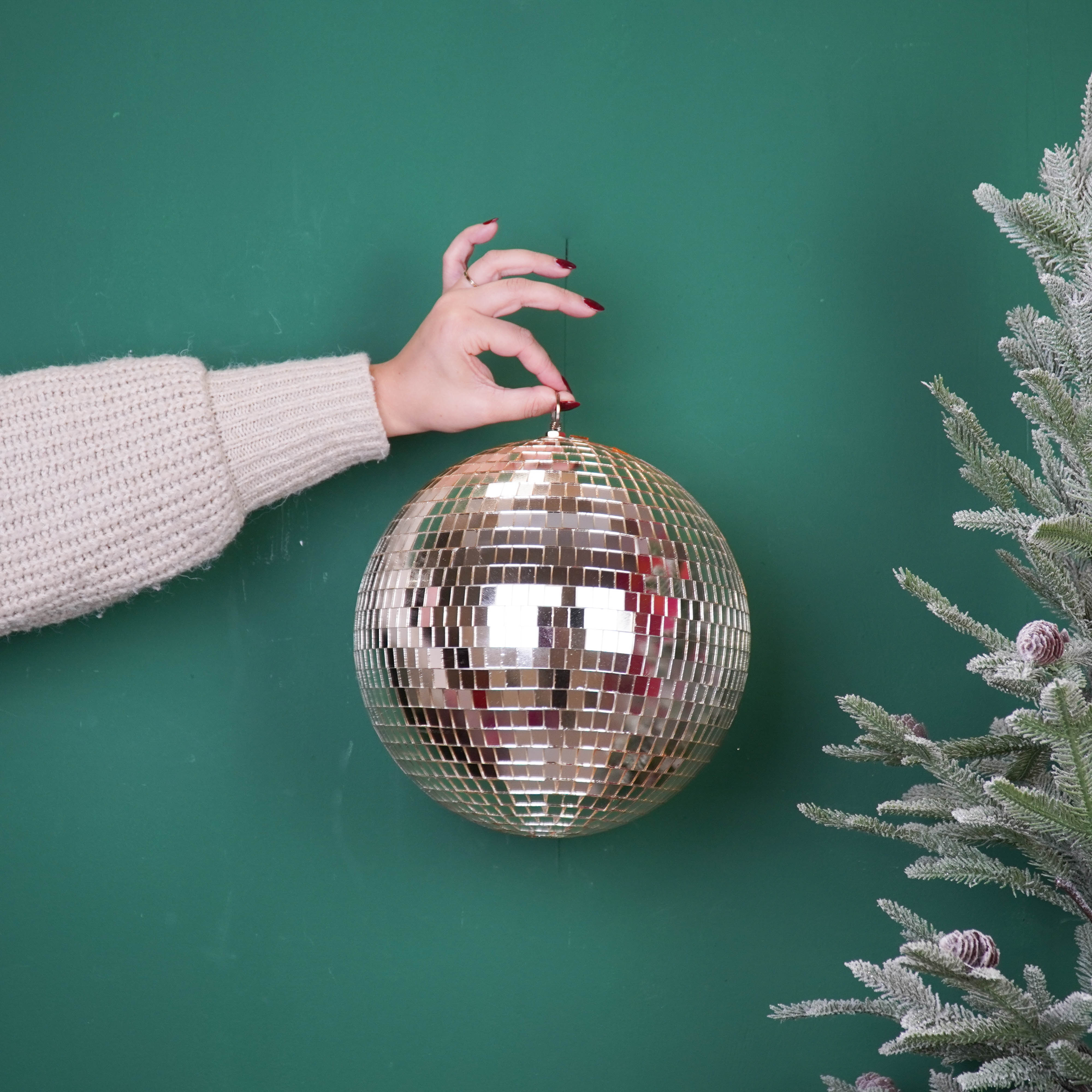 Christmas Decoration - Christmas Hanger - Discoball - Foam - Gold - 25x25x25cm