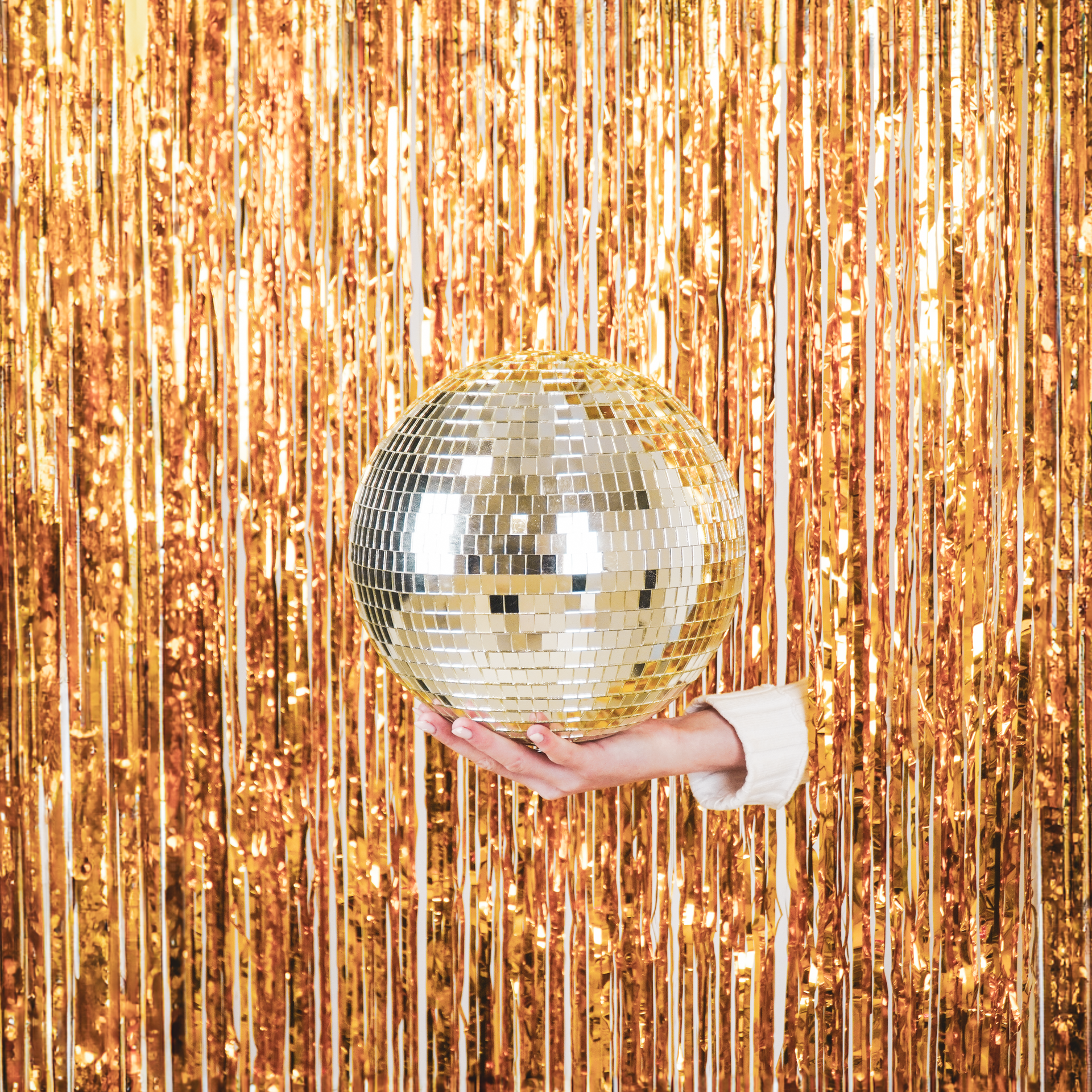 Christmas Decoration - Christmas Hanger - Discoball - Foam - Gold - 25x25x25cm