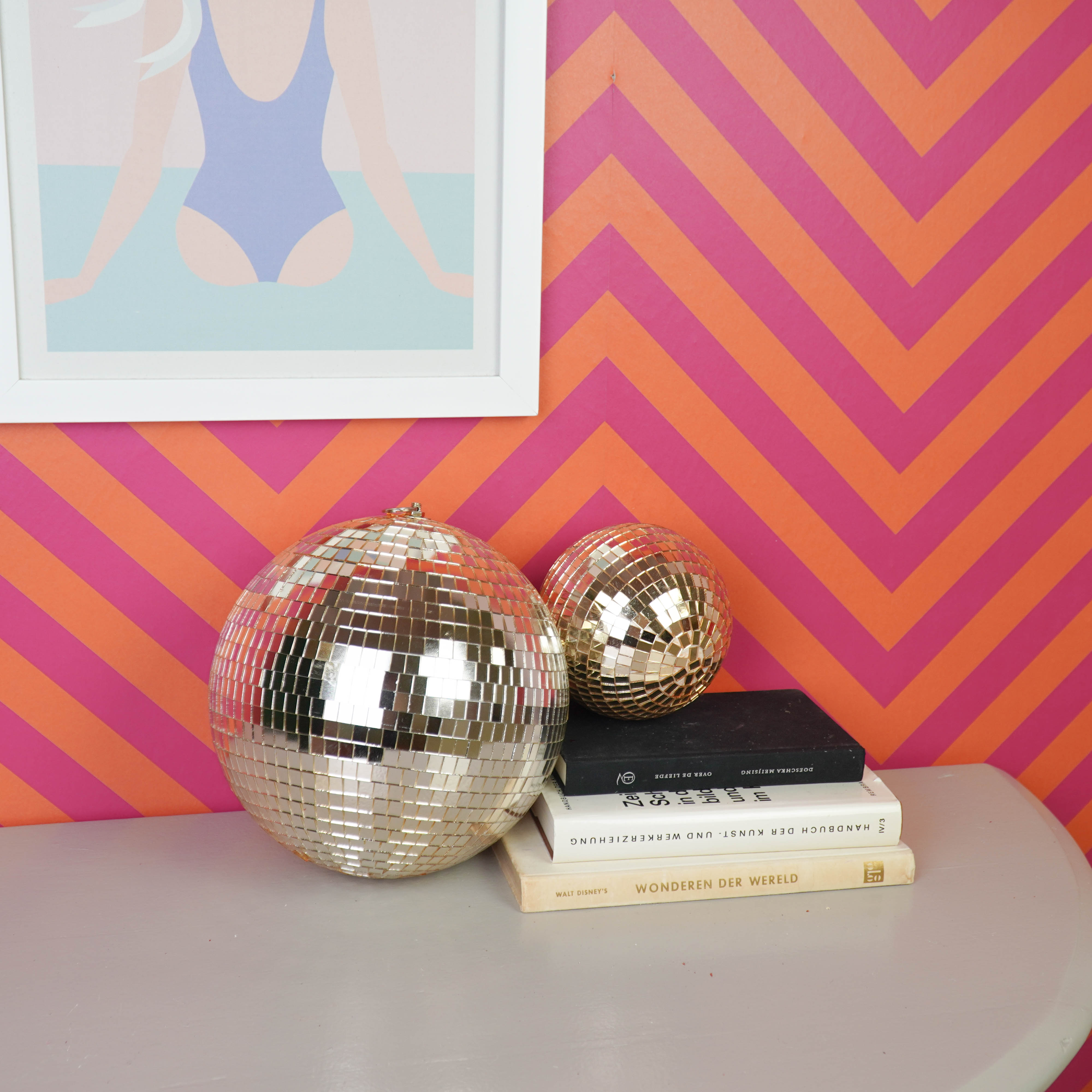 Christmas Decoration - Christmas Hanger - Discoball - Foam - Gold - 25x25x25cm
