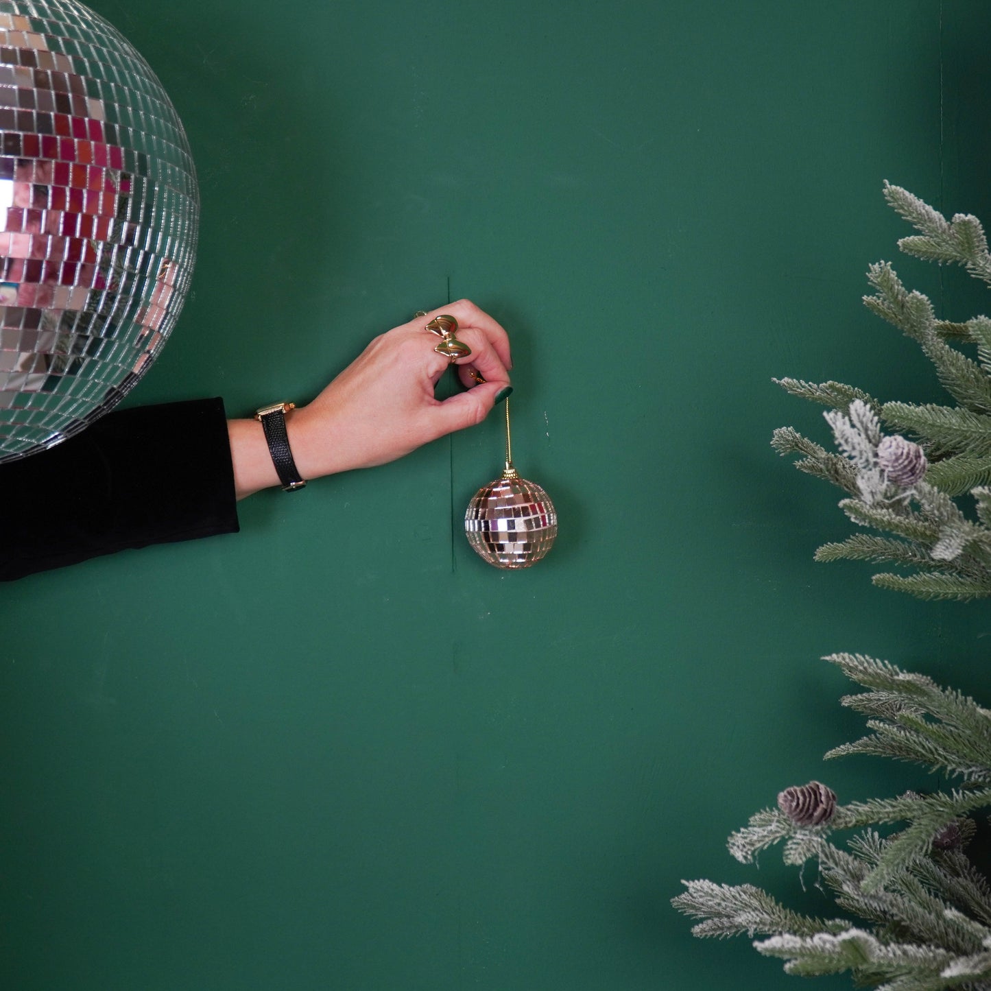 Christmas Decoration - Christmas Hanger - Discoball - Foam - Set of 6 - Gold - 6x6x6cm