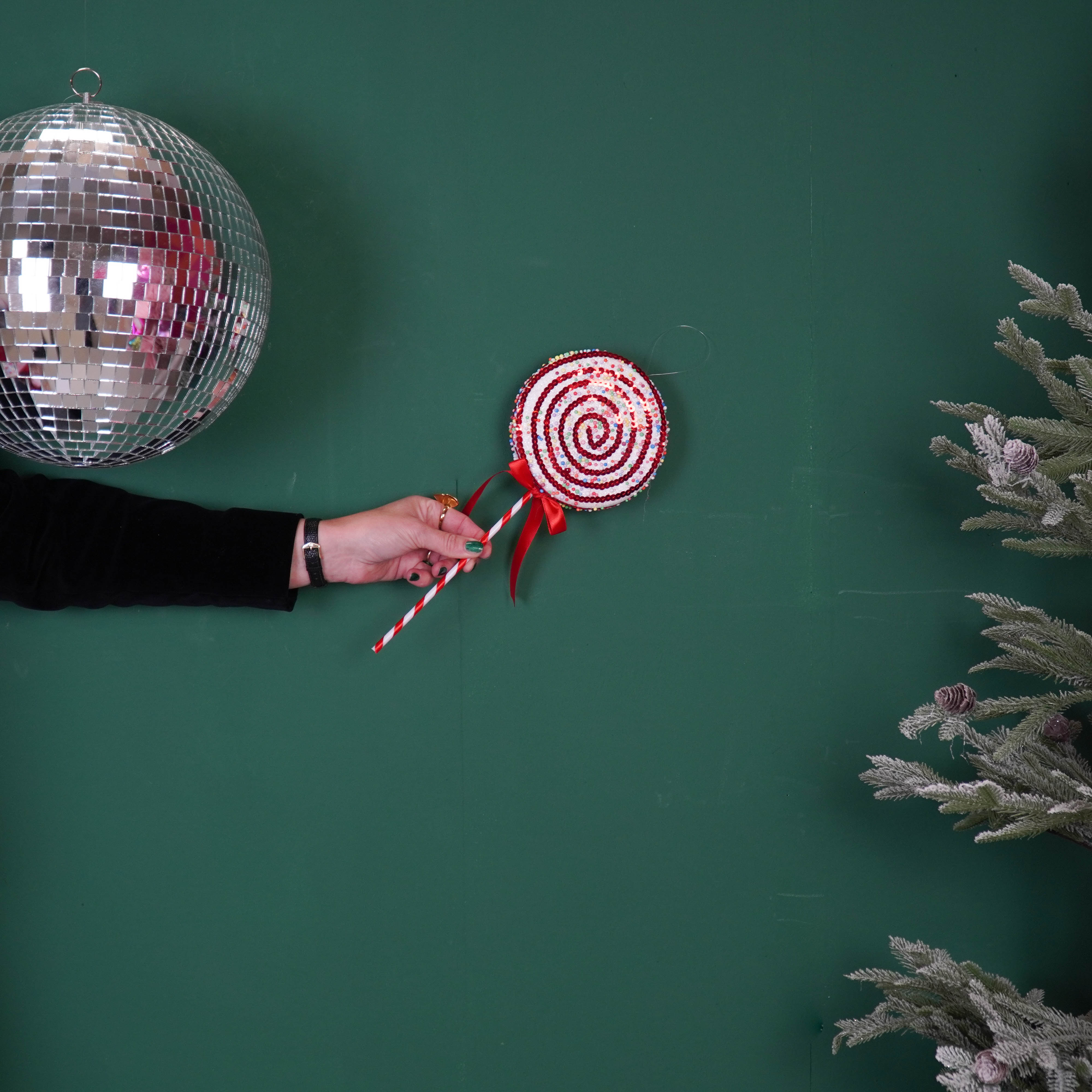 Decoration - Lolly Pop - Foam - Red/White - 25x63cm
