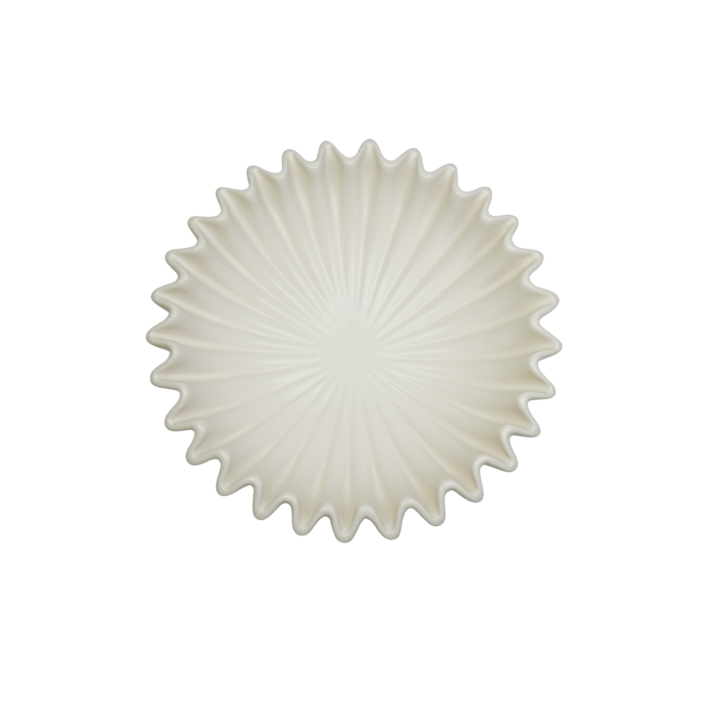 Bowl- Pleated Bowl - Ceramics- White- 29,5x29,5x9cm