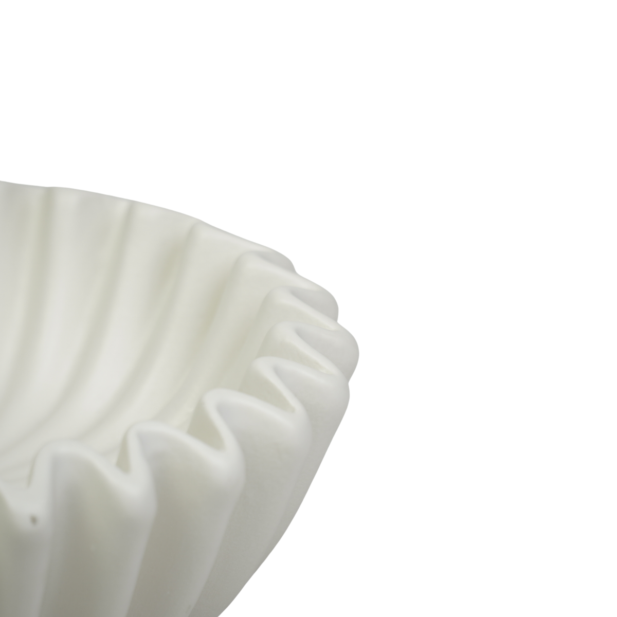 Bowl- Pleated Bowl - Ceramics- White- 29,5x29,5x9cm