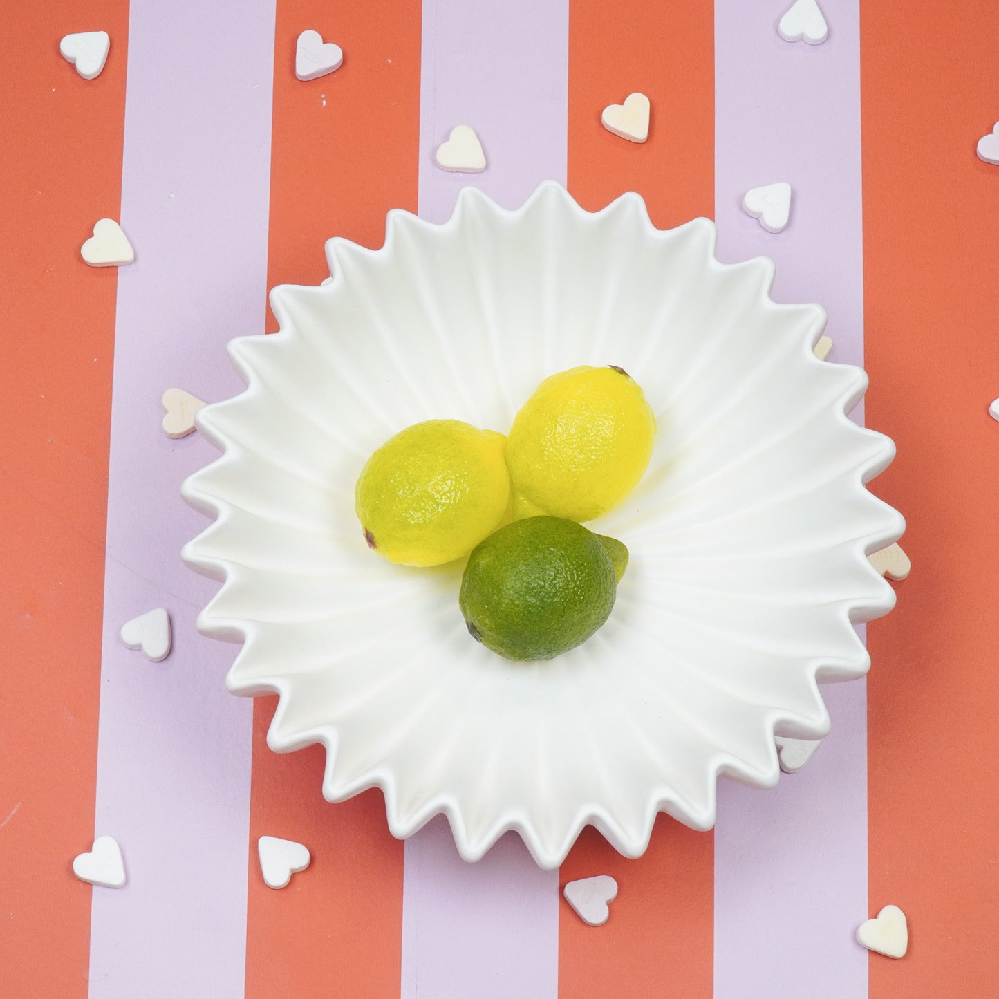 Bowl- Pleated Bowl - Ceramics- White- 29,5x29,5x9cm