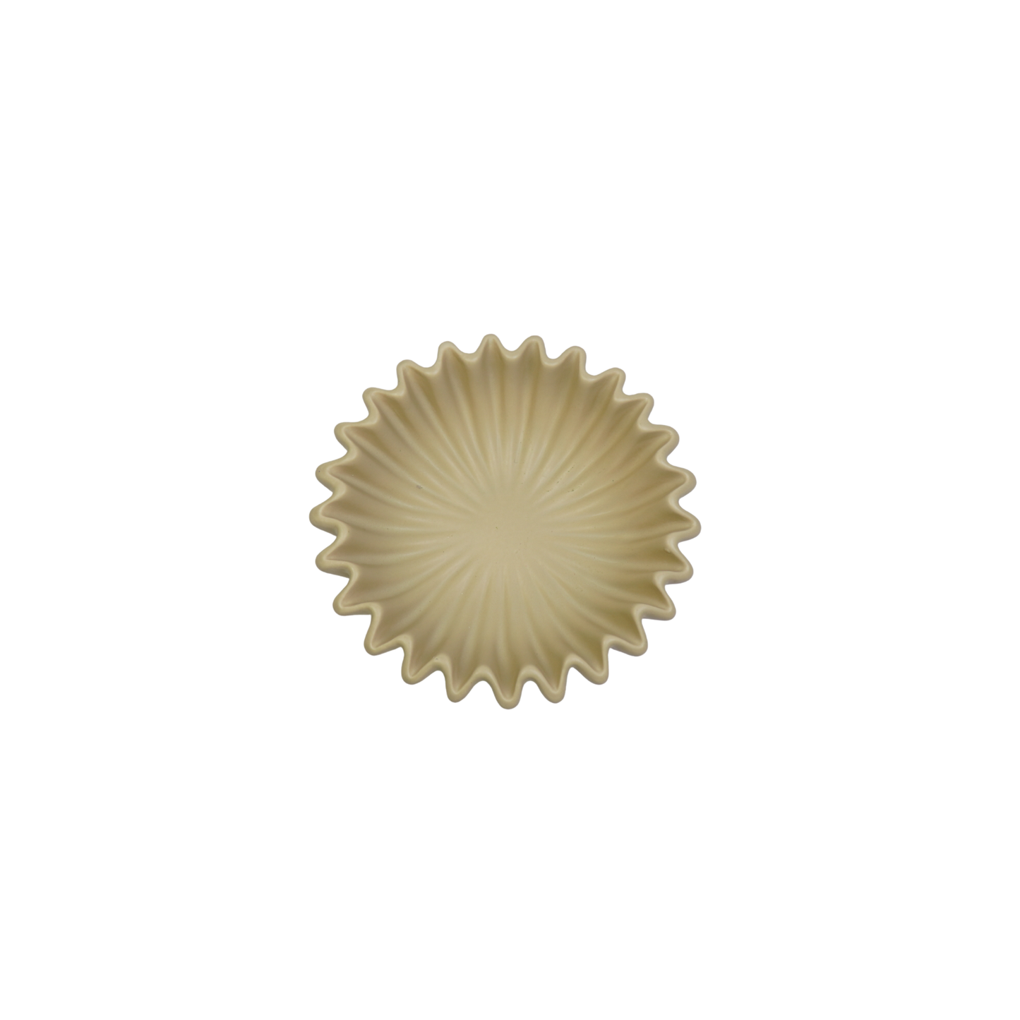 Bowl- Pleated Bowl - Ceramics- Sand- 20x20x7 cm