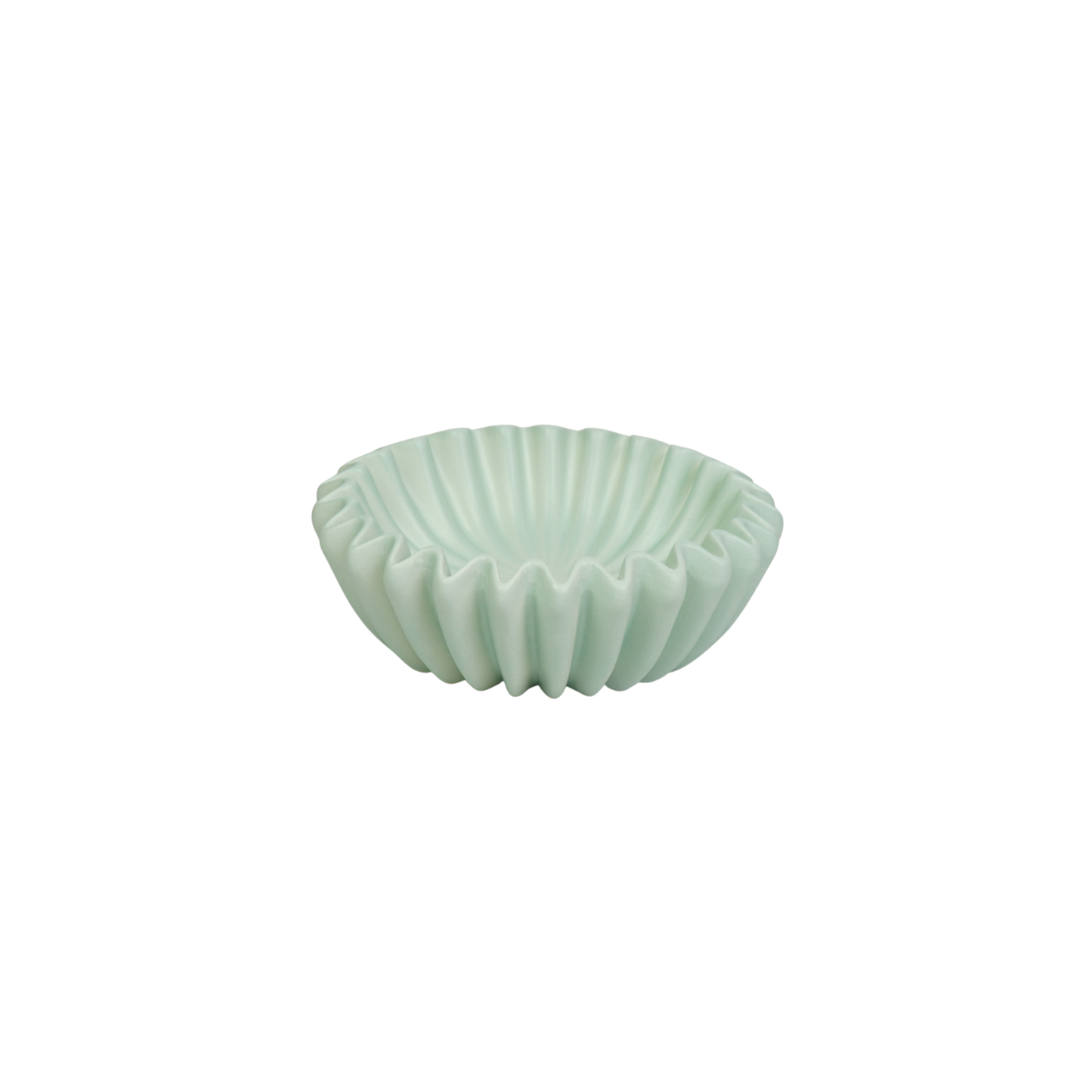 Bowl- Pleated Bowl - Ceramics- Mint- 20x20x7 cm
