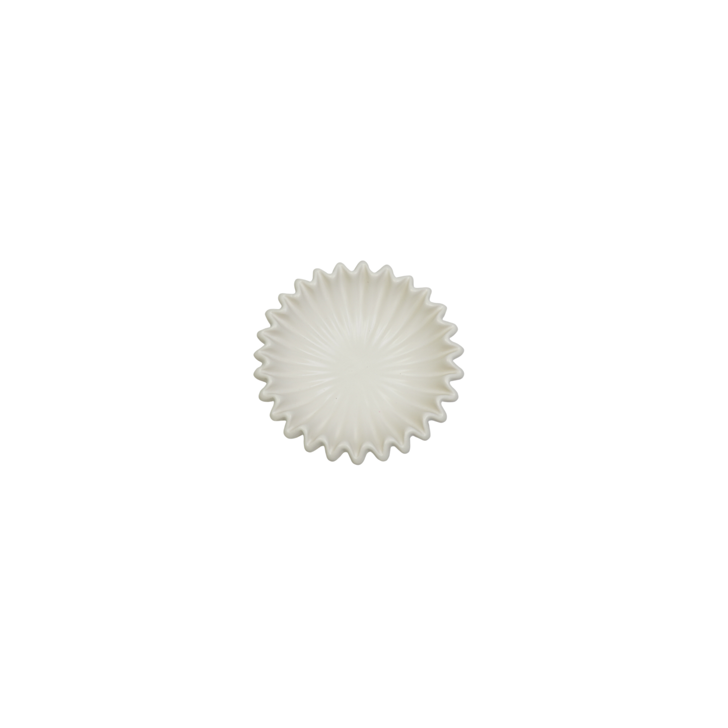 Bowl- Pleated Bowl - Ceramics- White- 15x15x4,5 cm