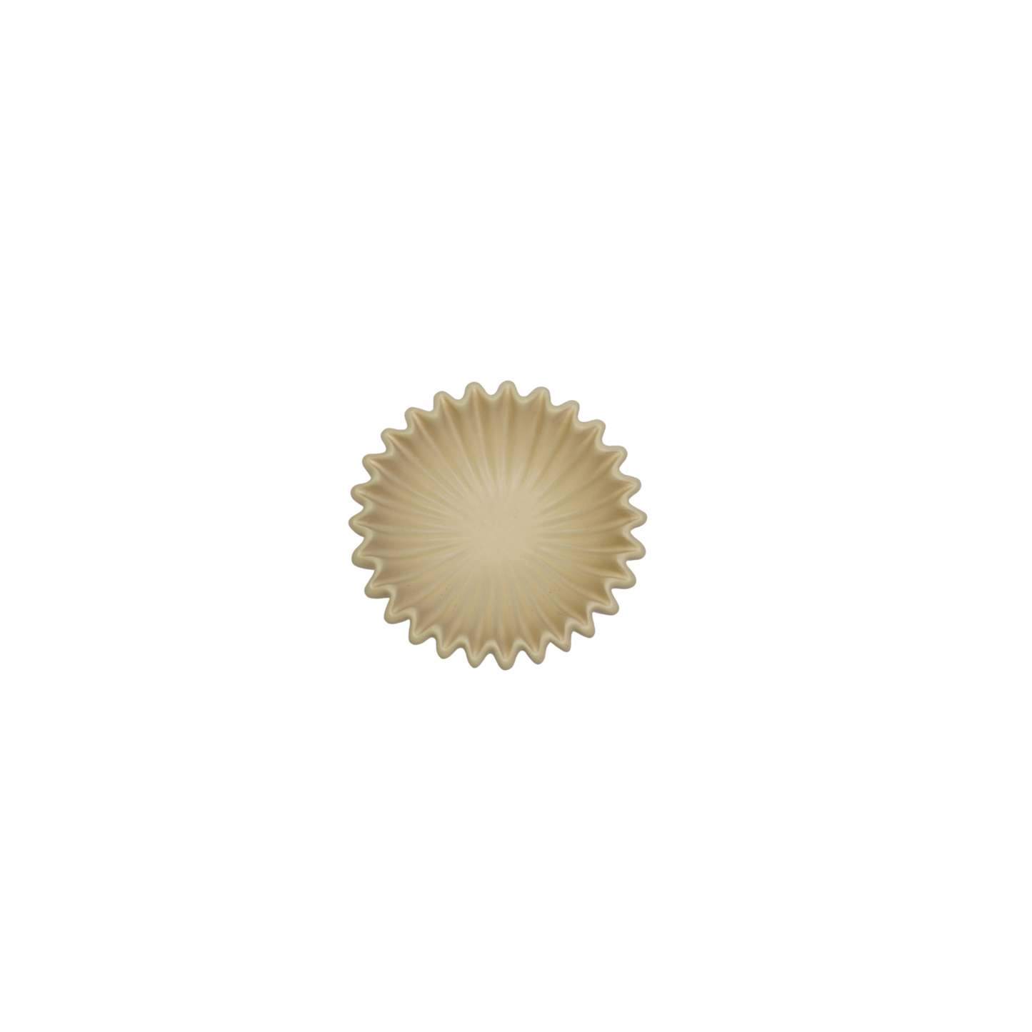 Bowl- Pleated Bowl - Ceramics- Sand- 15x15x4,5 cm