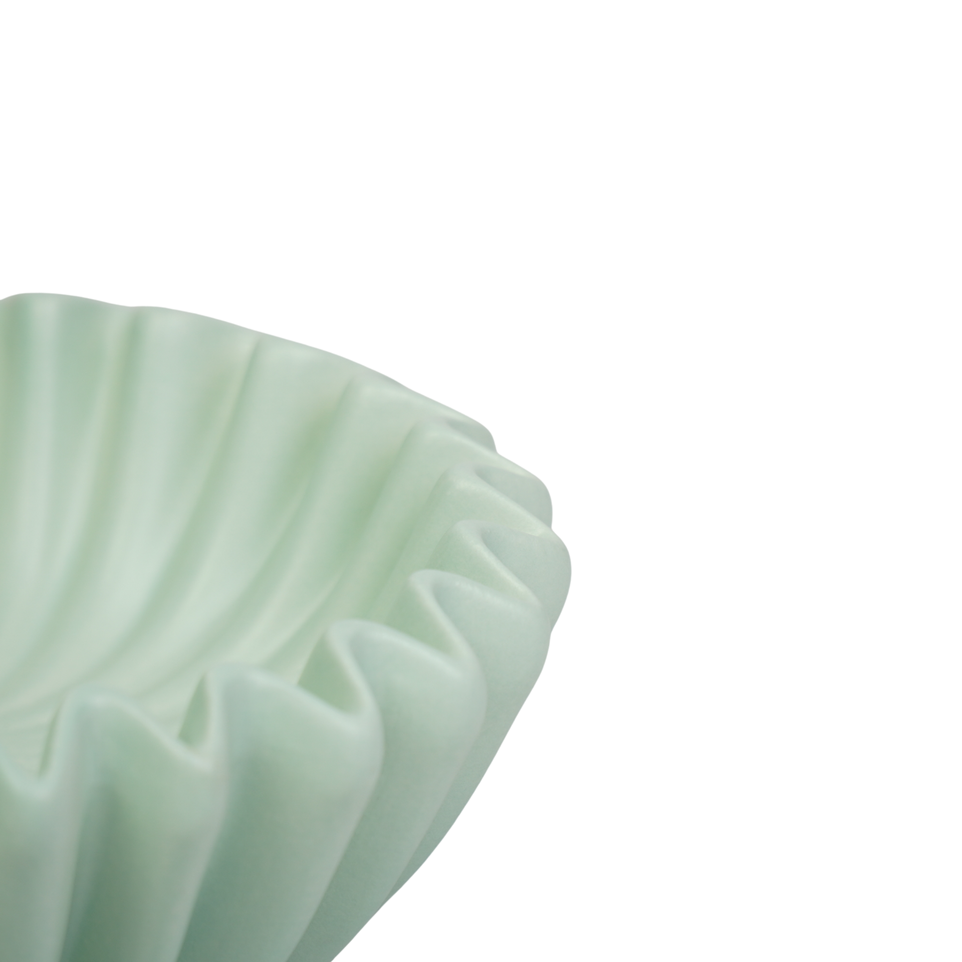 Bowl- Pleated Bowl - Ceramics- Mint- 15x15x4,5 cm