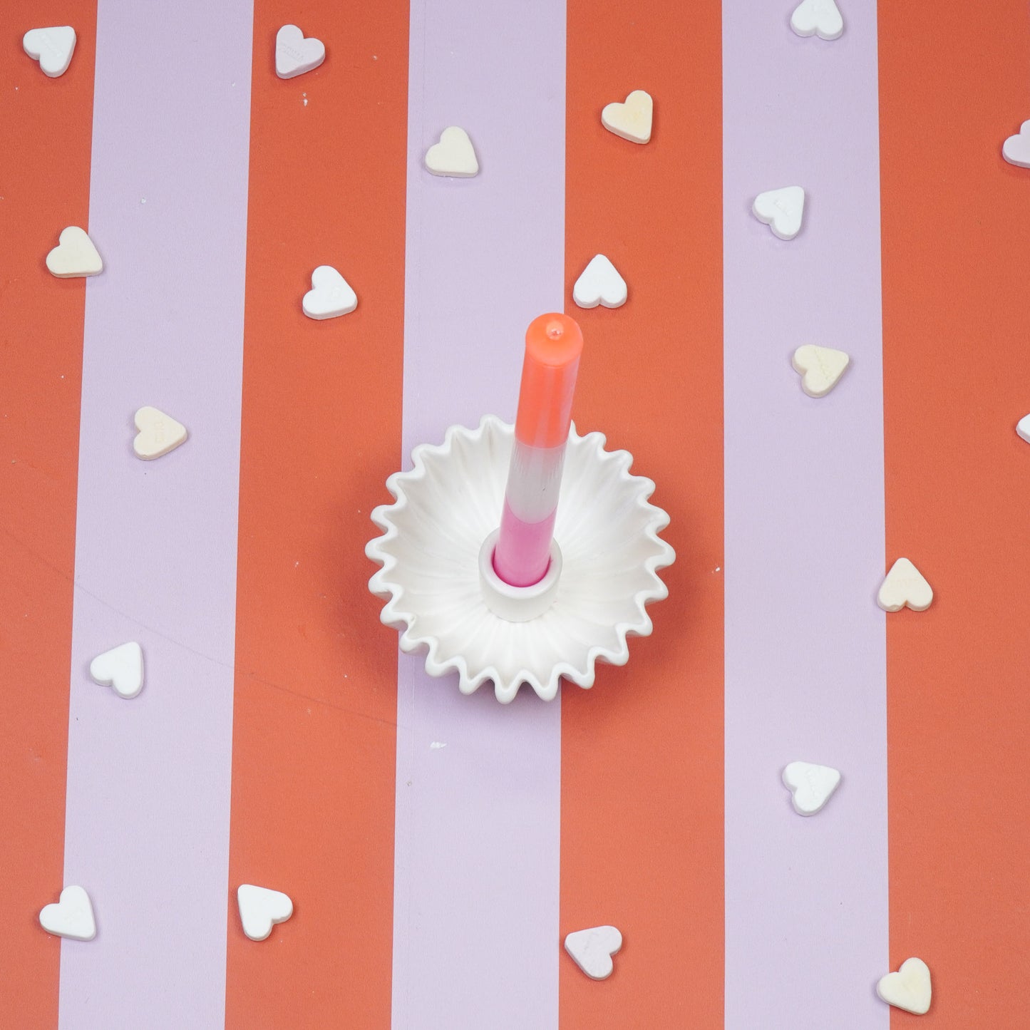 Pleated Candle Holder - White- 12x12x4,5 cm