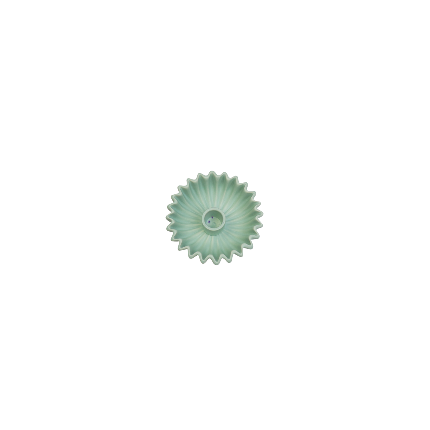 Pleated Candle Holder - Mint -12x12x4,5 cm