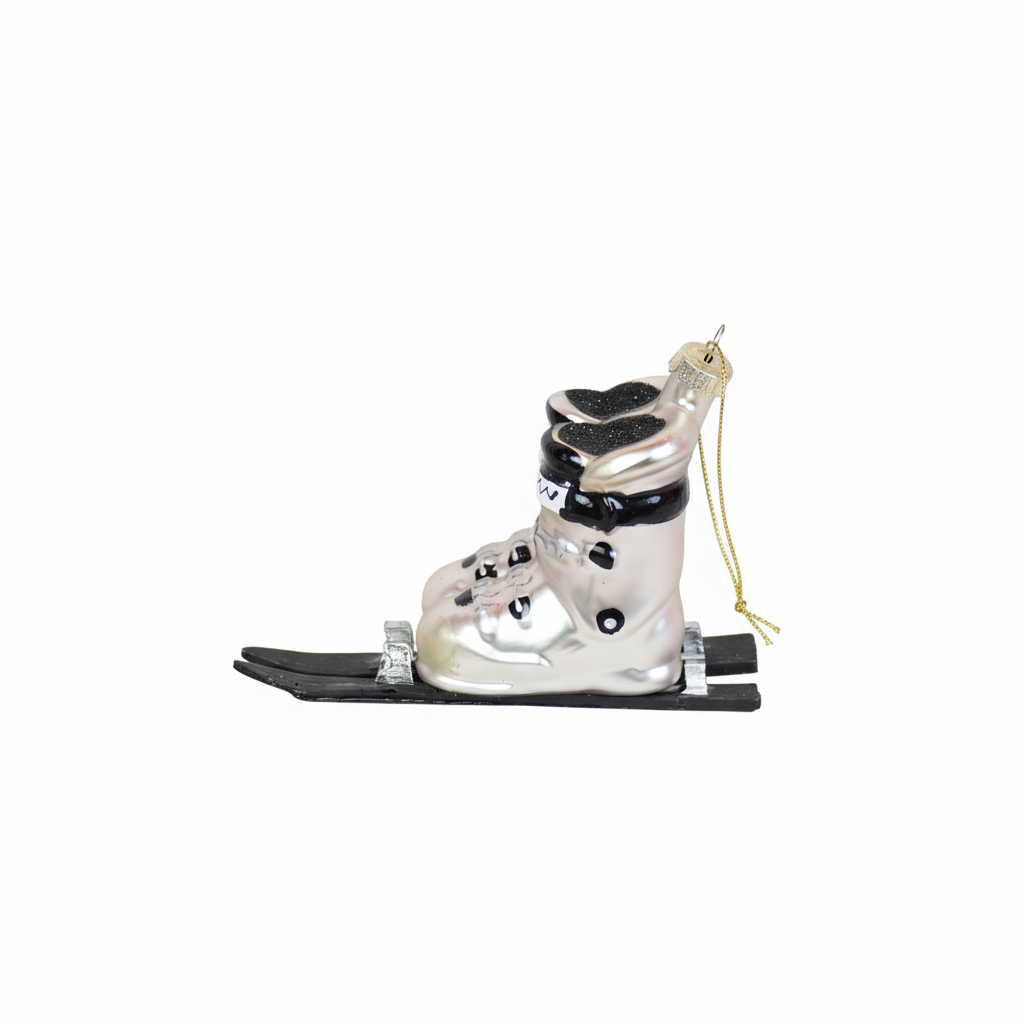 Xmas Hanger - Skifeet - Silver/ Black - 13x5,5x8,5cm