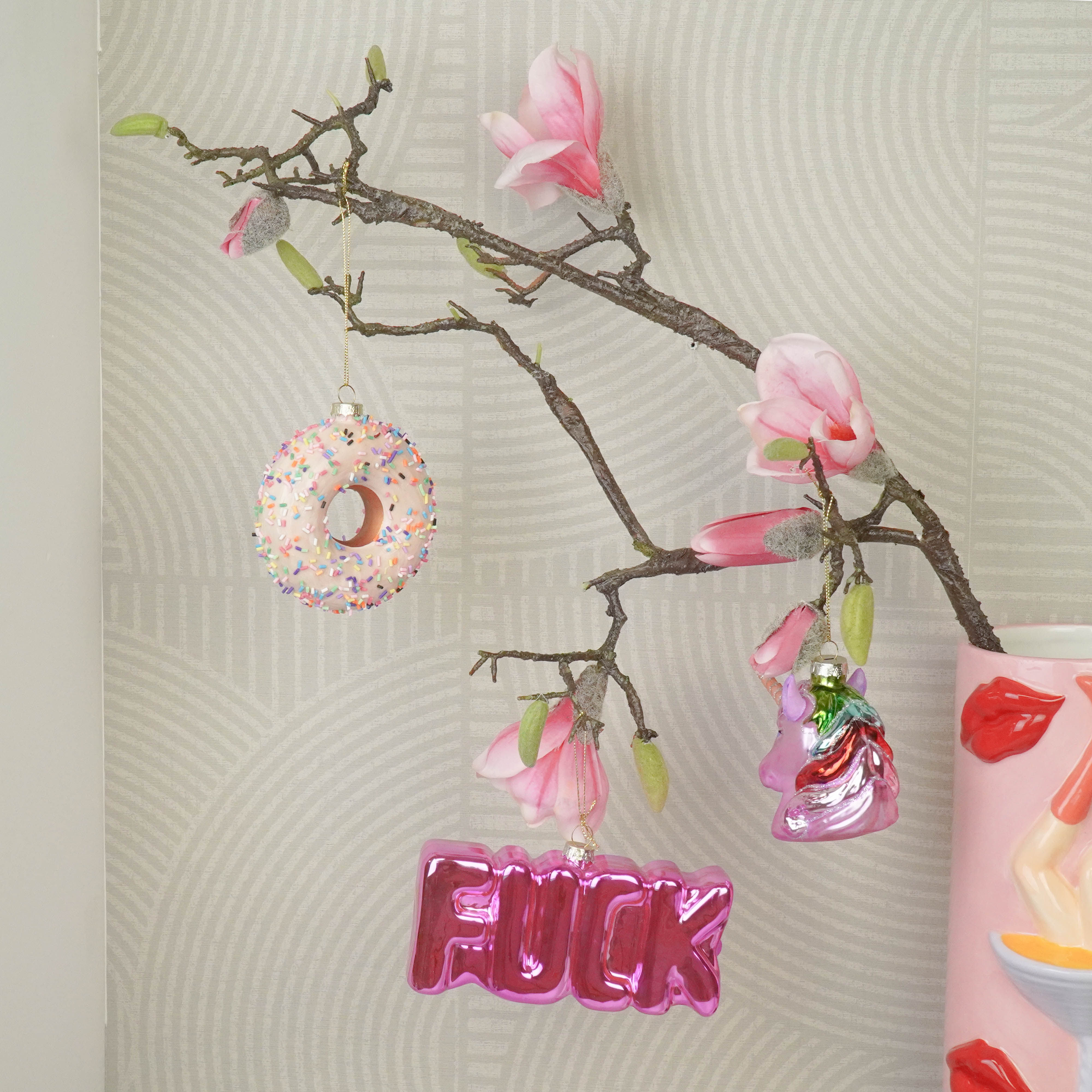 Xmas Hanger - Pink Unicorn - 5x8x8,5cm