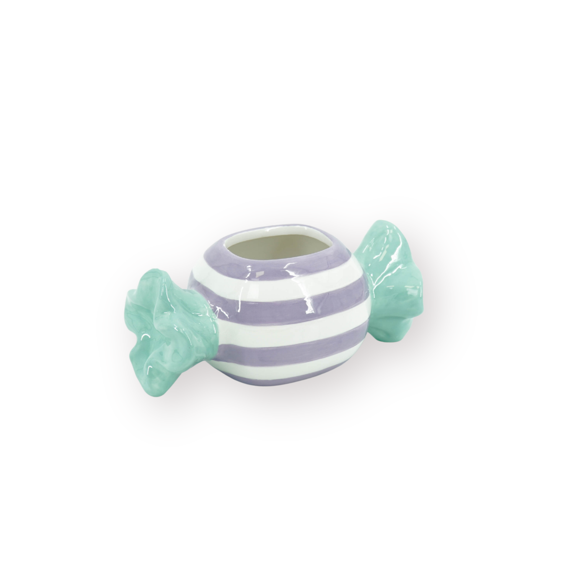 Pot - Flowerpot - Toffee Candy - Mint/Lilac - 17x8x8cm