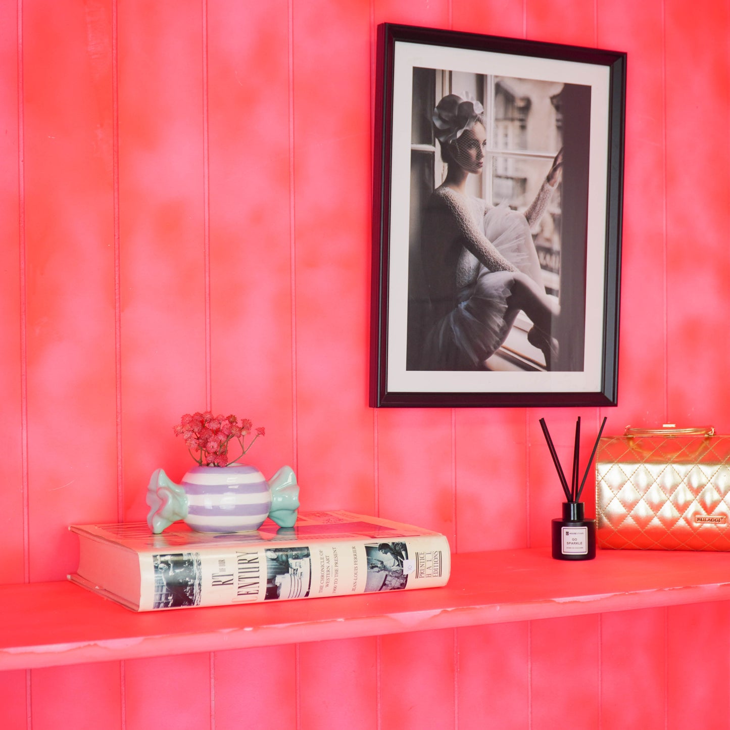 Pot - Flowerpot - Toffee Candy - Mint/Lilac - 17x8x8cm