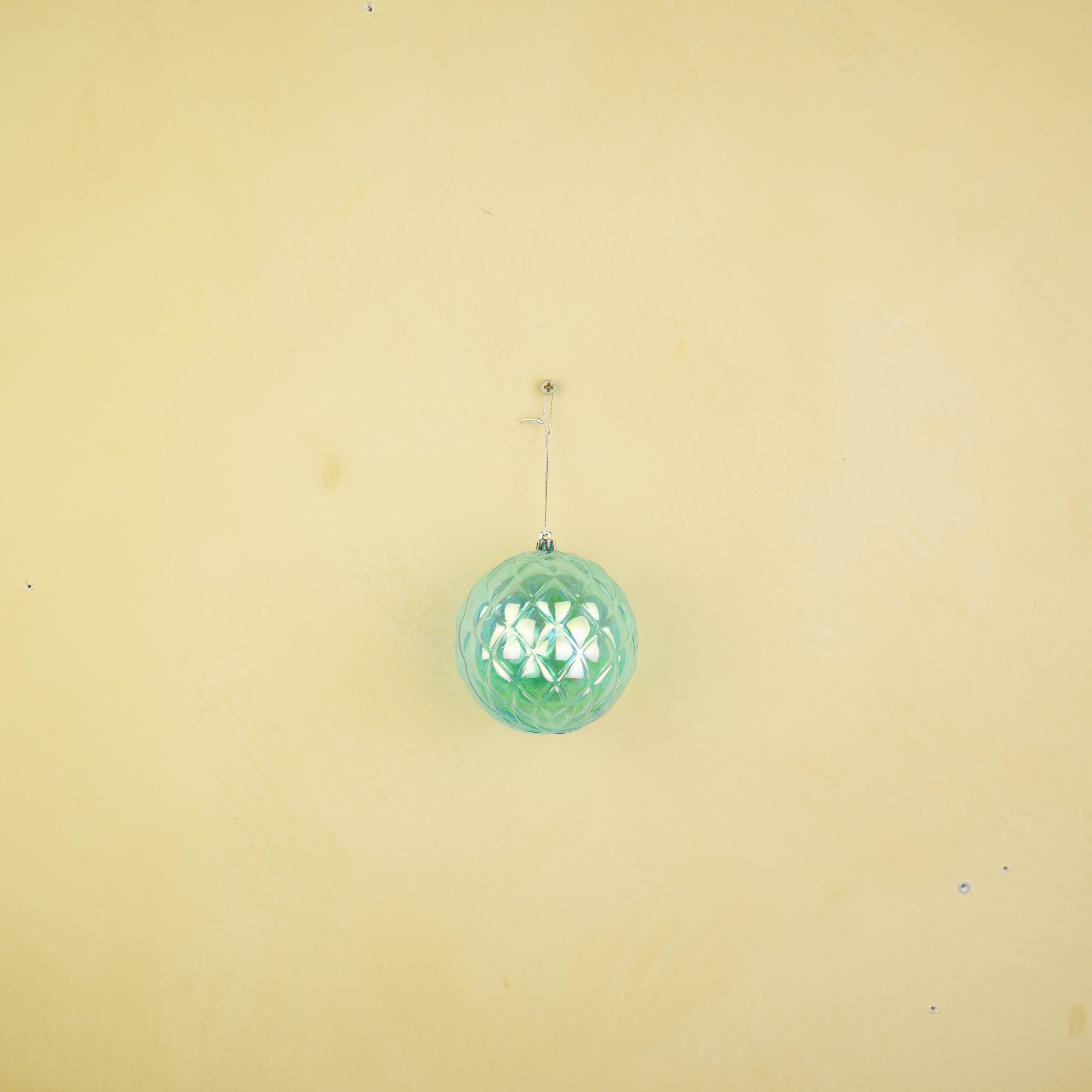 Ornament - Bauble - Plastic - Blue - 10x10cm