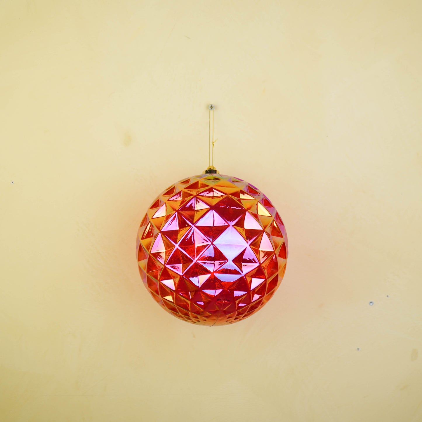 Christmas Hangers - Bauble - Acrylic - Red - 20x20cm