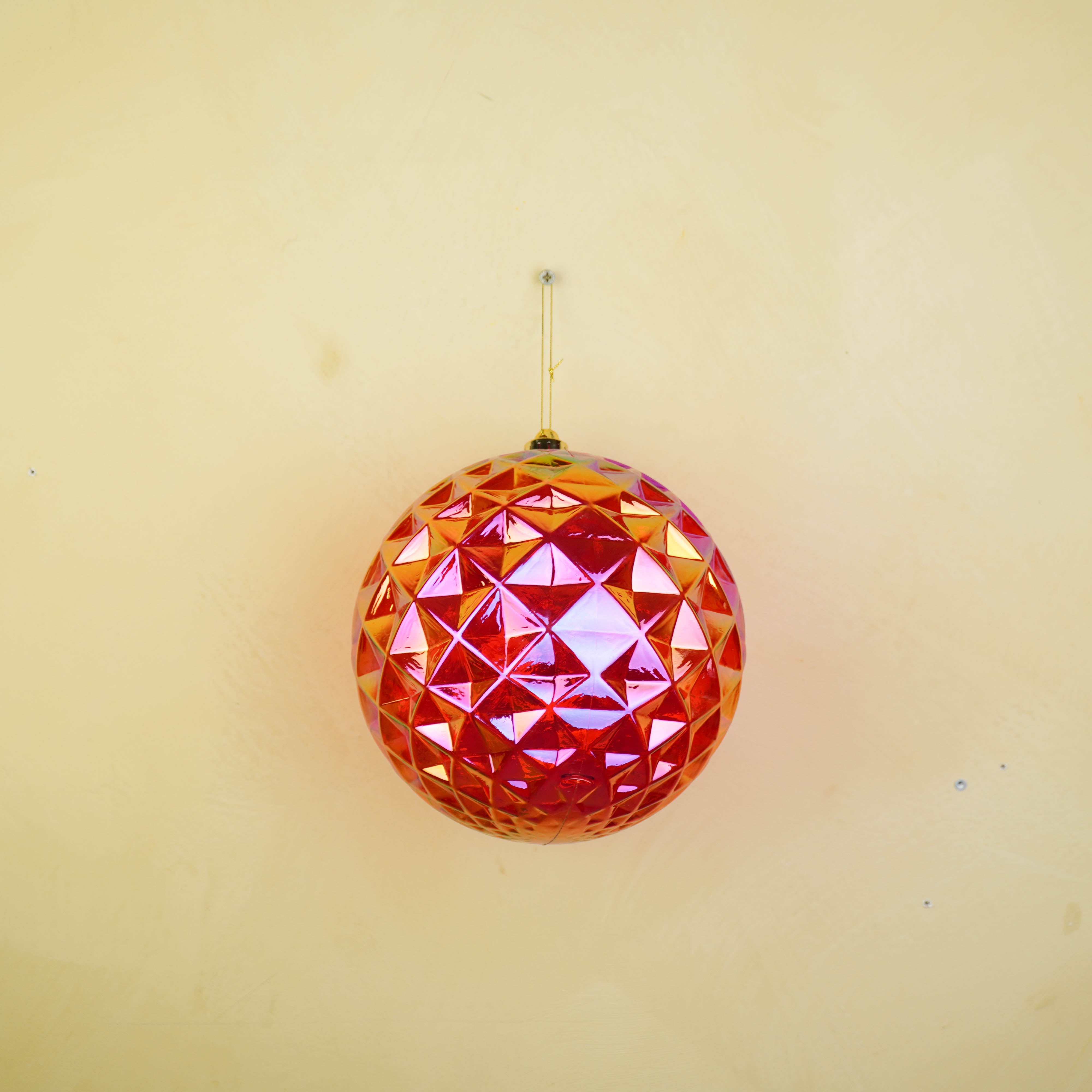 Christmas Hangers - Bauble - Acrylic - Red - 20x20cm