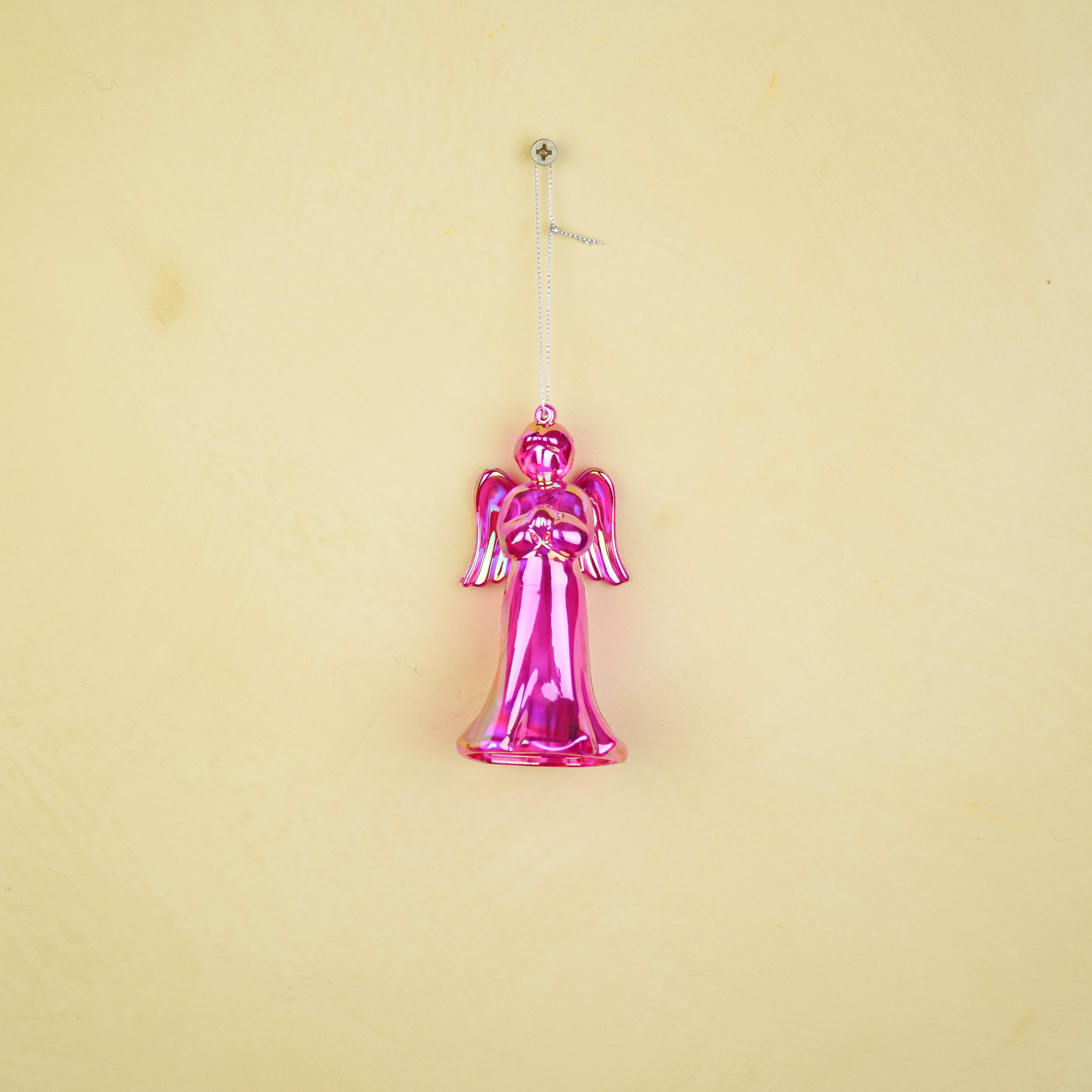 Ornament - Angel - Plastic - Pink - 6x5.5x11 cm