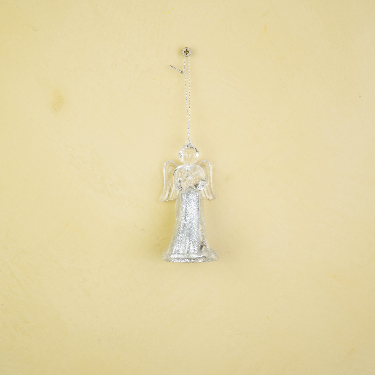 Ornament - Angel - Plastic - Silver - 6x5.5x11 cm
