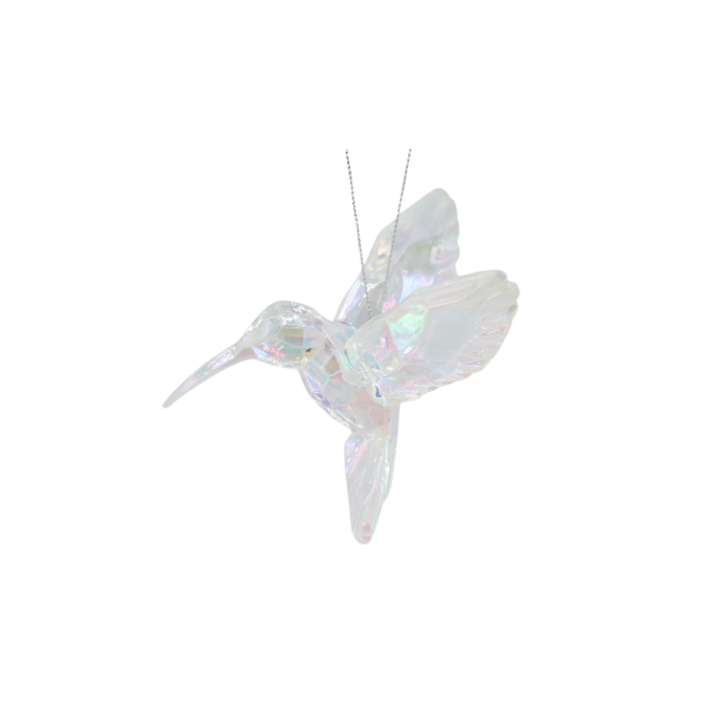 Ornament Hummingbird - Acrylic - Clear - 9.5x7x9cm