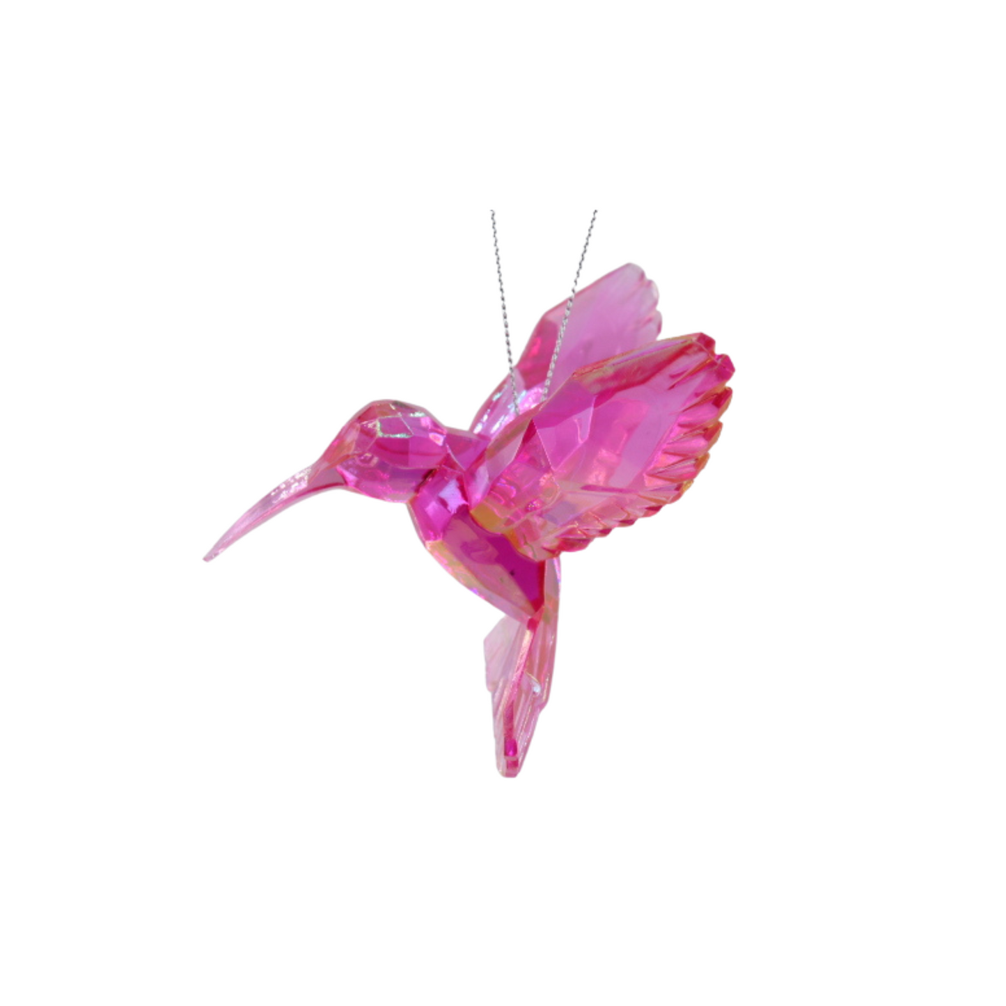 Ornament Hummingbird - Acrylic - Pink - 9.5x7x9 cm