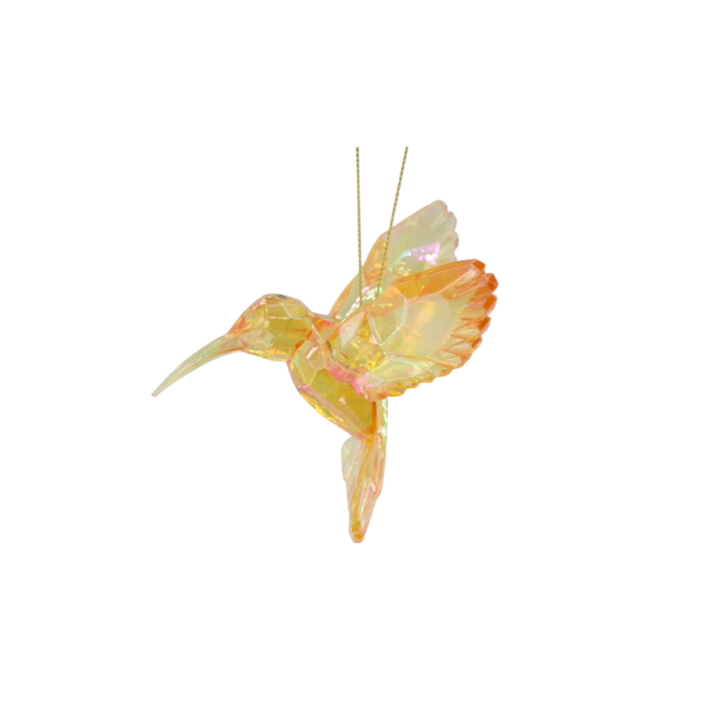 Ornament Hummingbird - Acrylic - Yellow - 9.5x7x9 cm