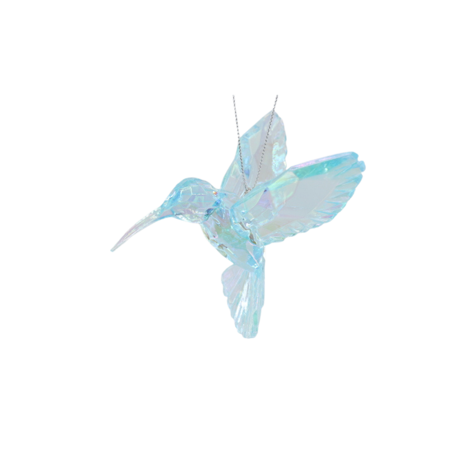 Ornament Hummingbird - Acrylic - Blue - 9.5x7x9 cm