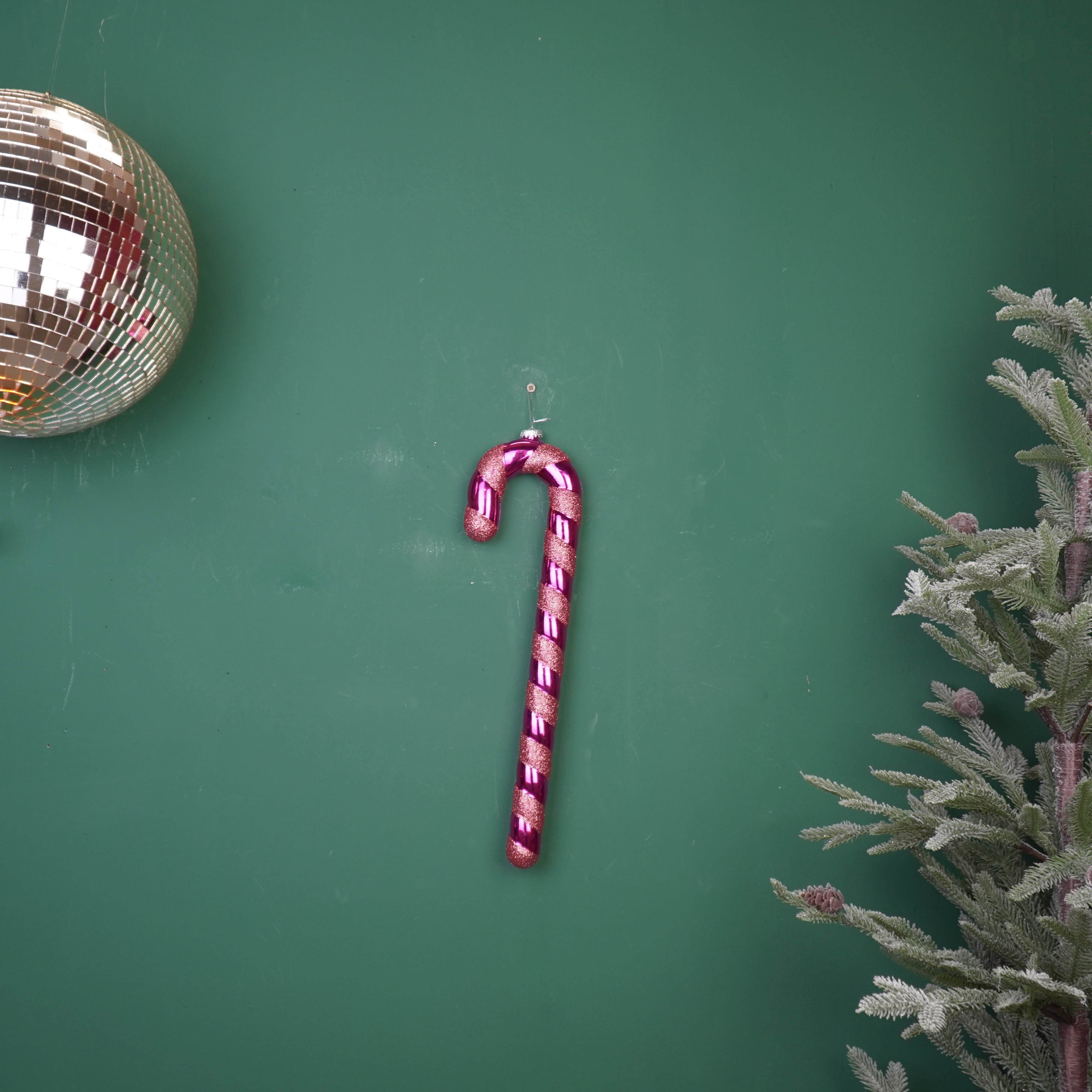 Christmas Decoration - Candy Cane - Polysterene - Red/Pink - 11x3x42 cm