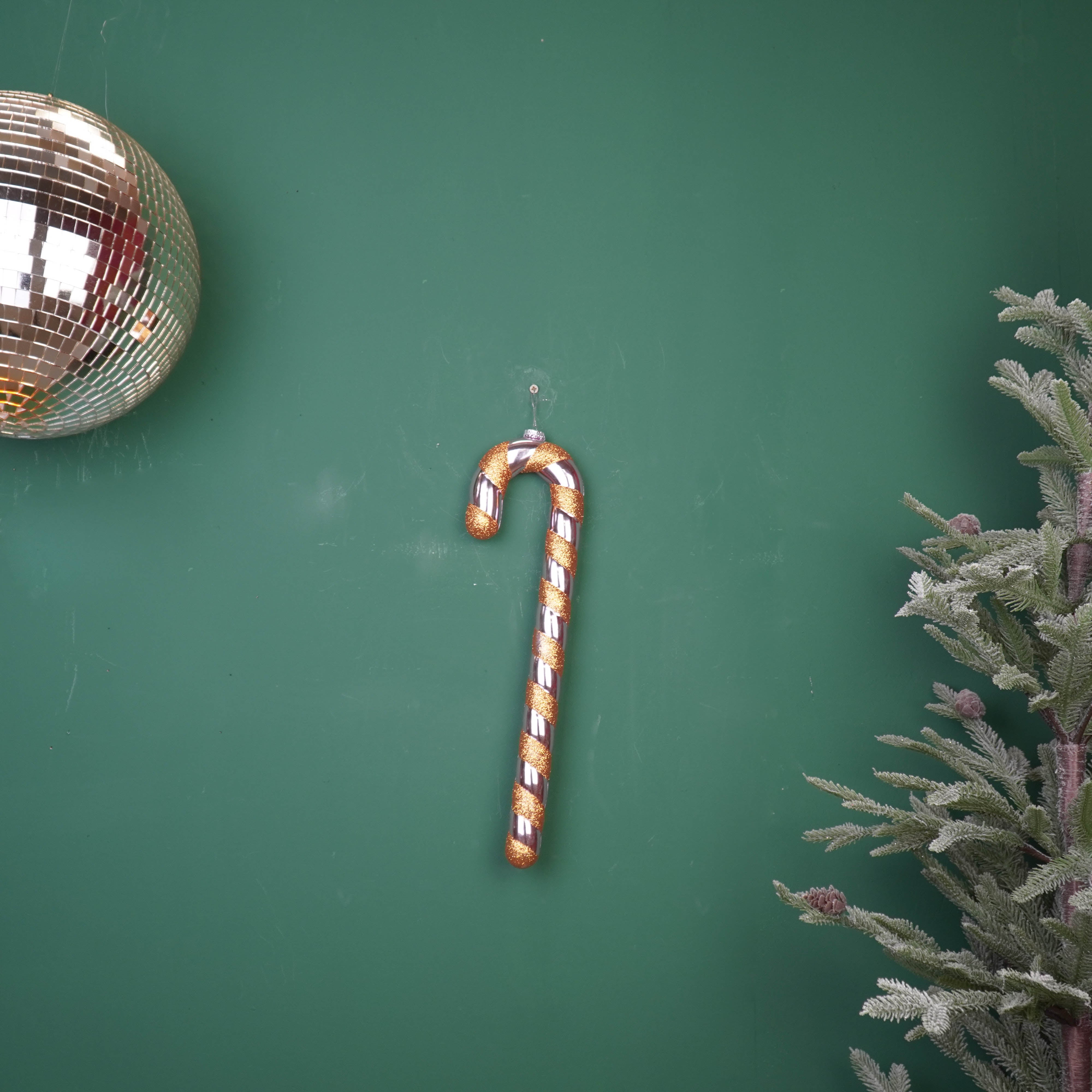 Christmas Decoration - Candy Cane - Polysterene - Pink/Orange - 11x3x42 cm
