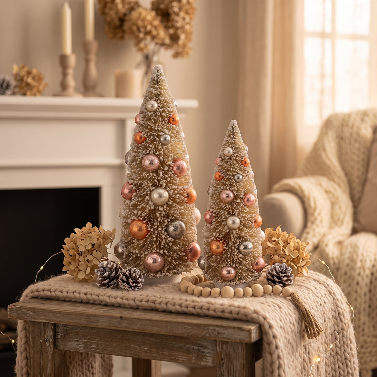 Christmas Tree - Sisal/Plastic - Taupe - 11x23cm