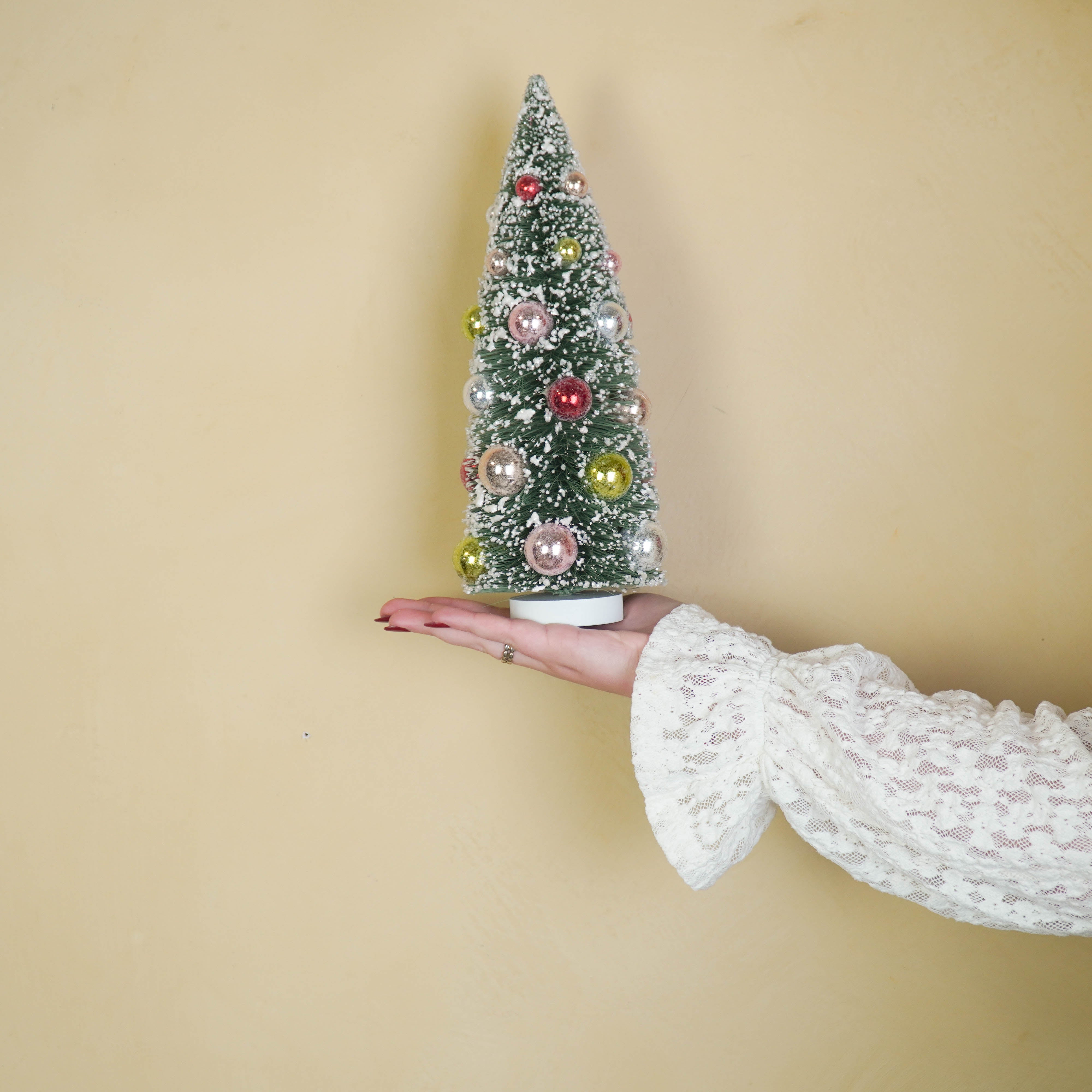 Christmas Tree - Plastic -Green/Multi-color -12,5x30 cm