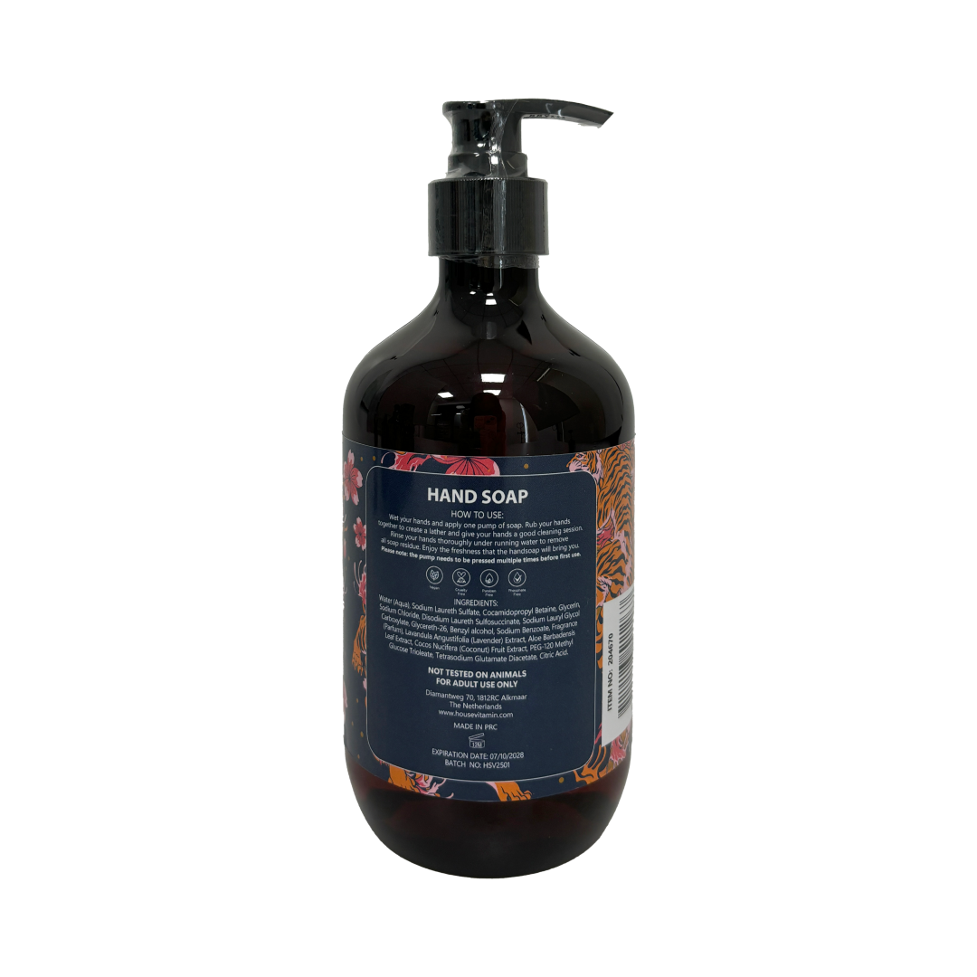 Vegan Hand Soap Dispenser - Wood & Sage - 530ml