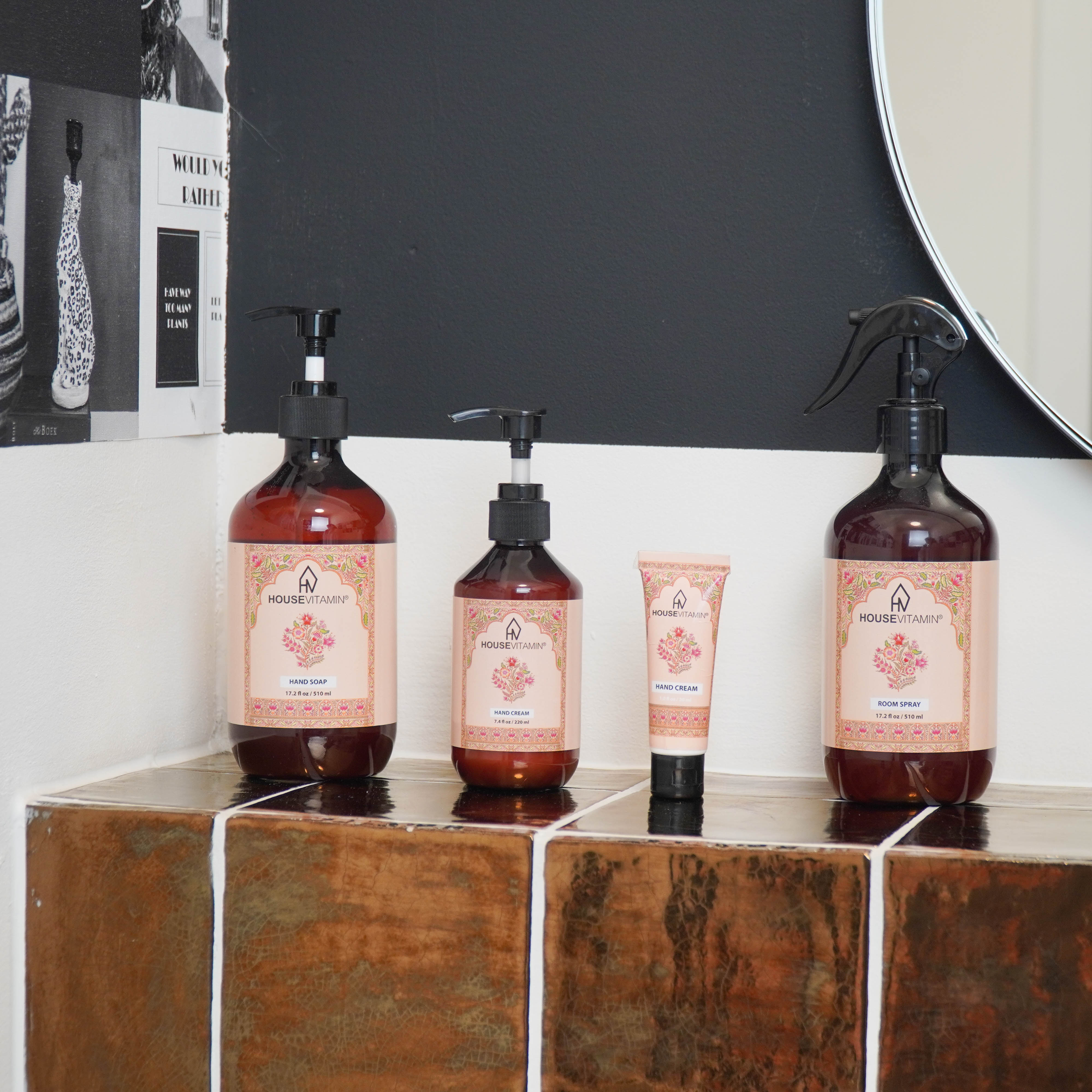 Handcream Pump Dispenser - Amber - 220ml