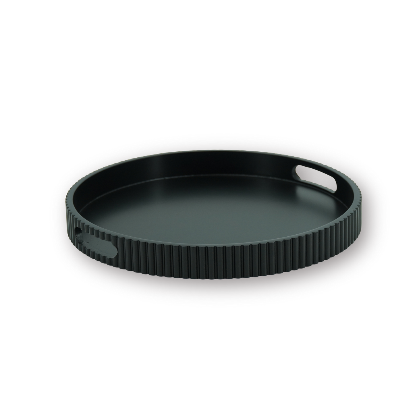 Tray/Plateau - Round - MDF - Black - 35x35x4cm