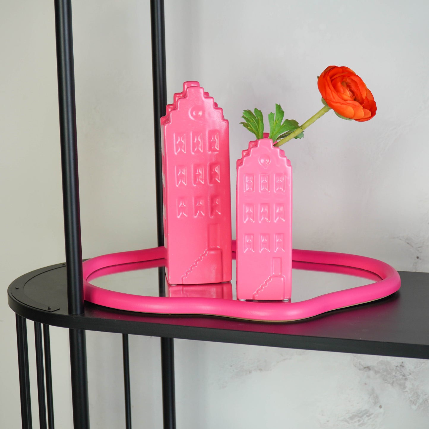 Mirror - Organic - MDF - Neon Pink - 30x40cm