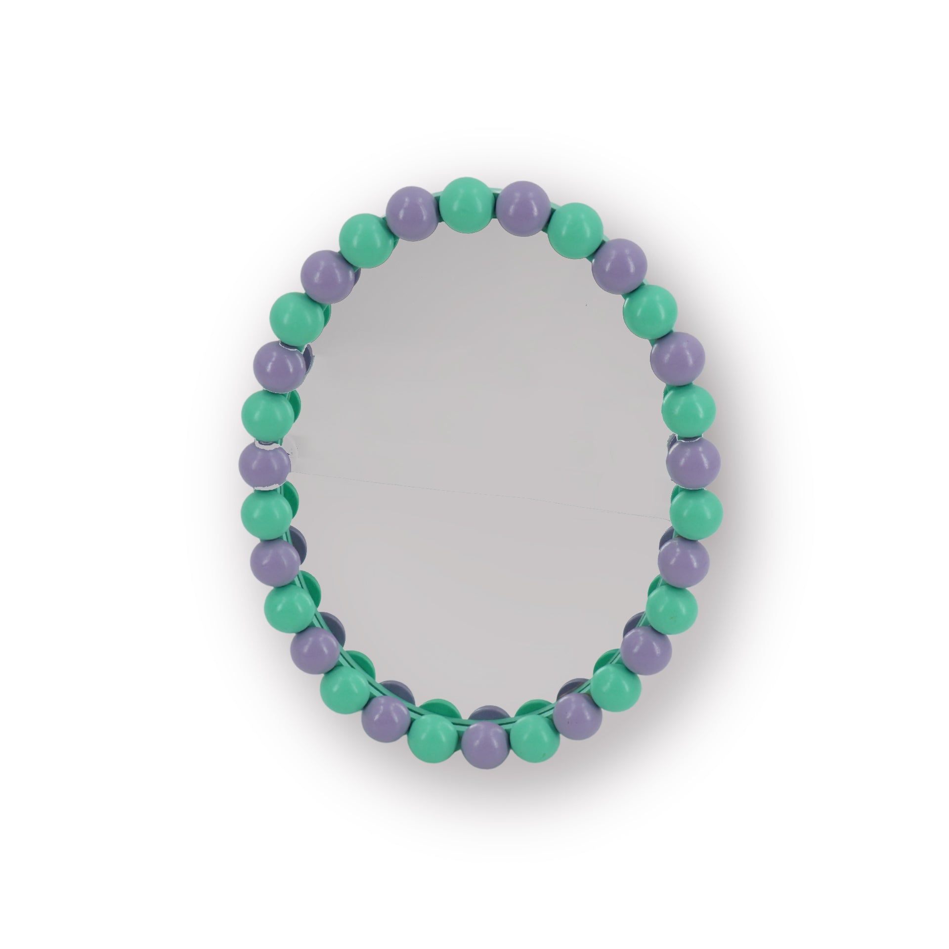Mirror - Oval - Bubbles - Mint/Lilac - 29x22.5cm