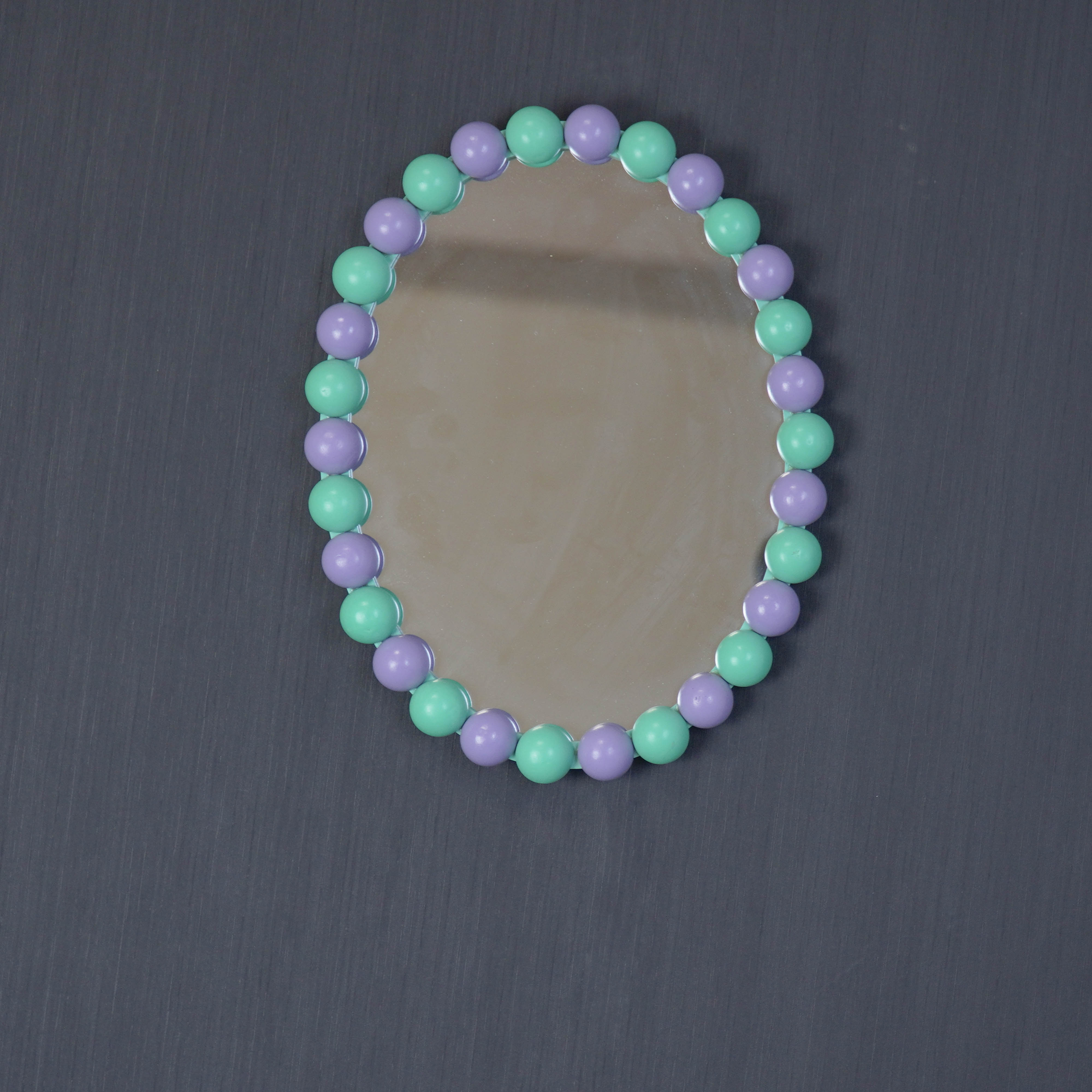 Mirror - Oval - Bubbles - Mint/Lilac - 29x22.5cm
