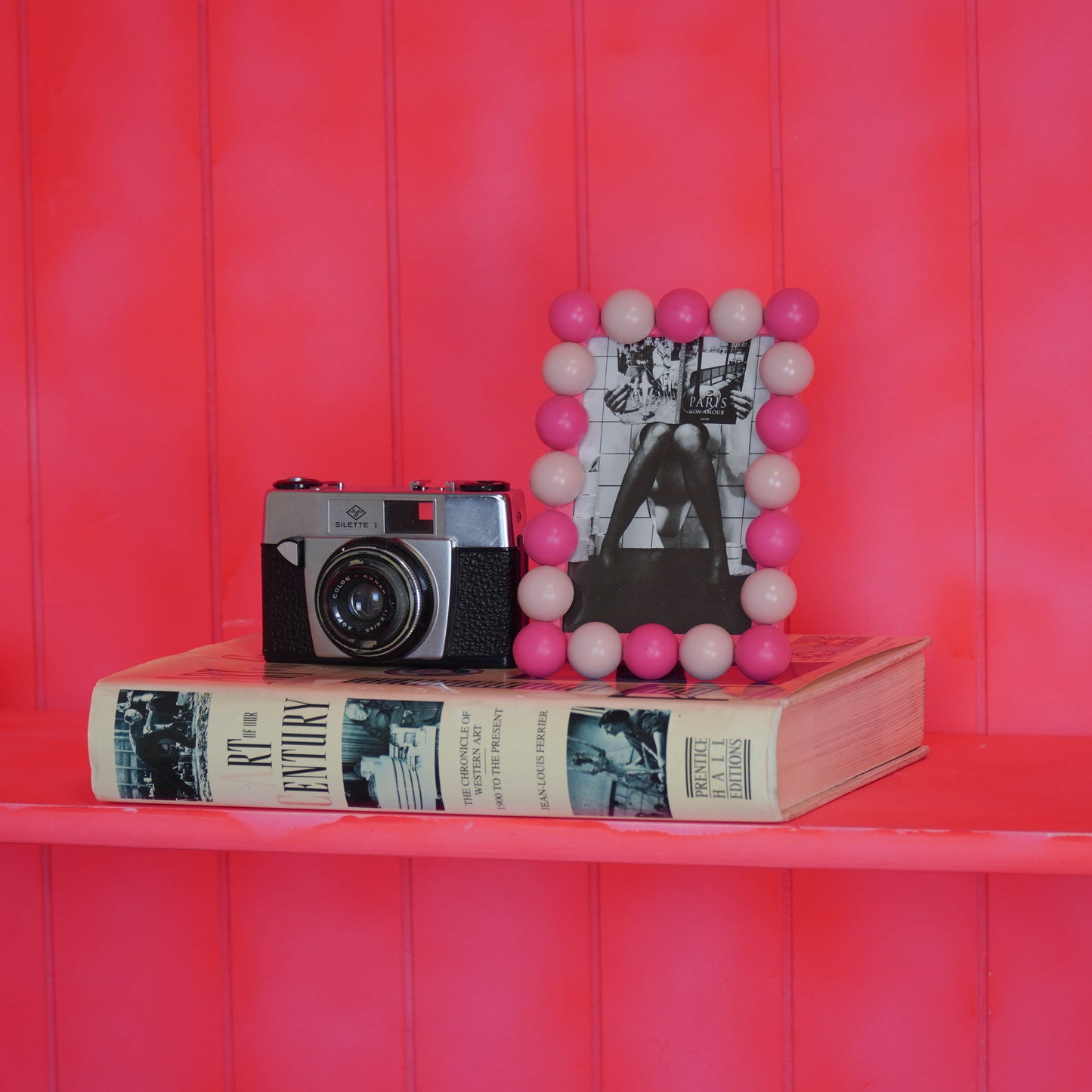Picture Frame - Bubbles - Light/Neon Pink -18.5x13.5cm