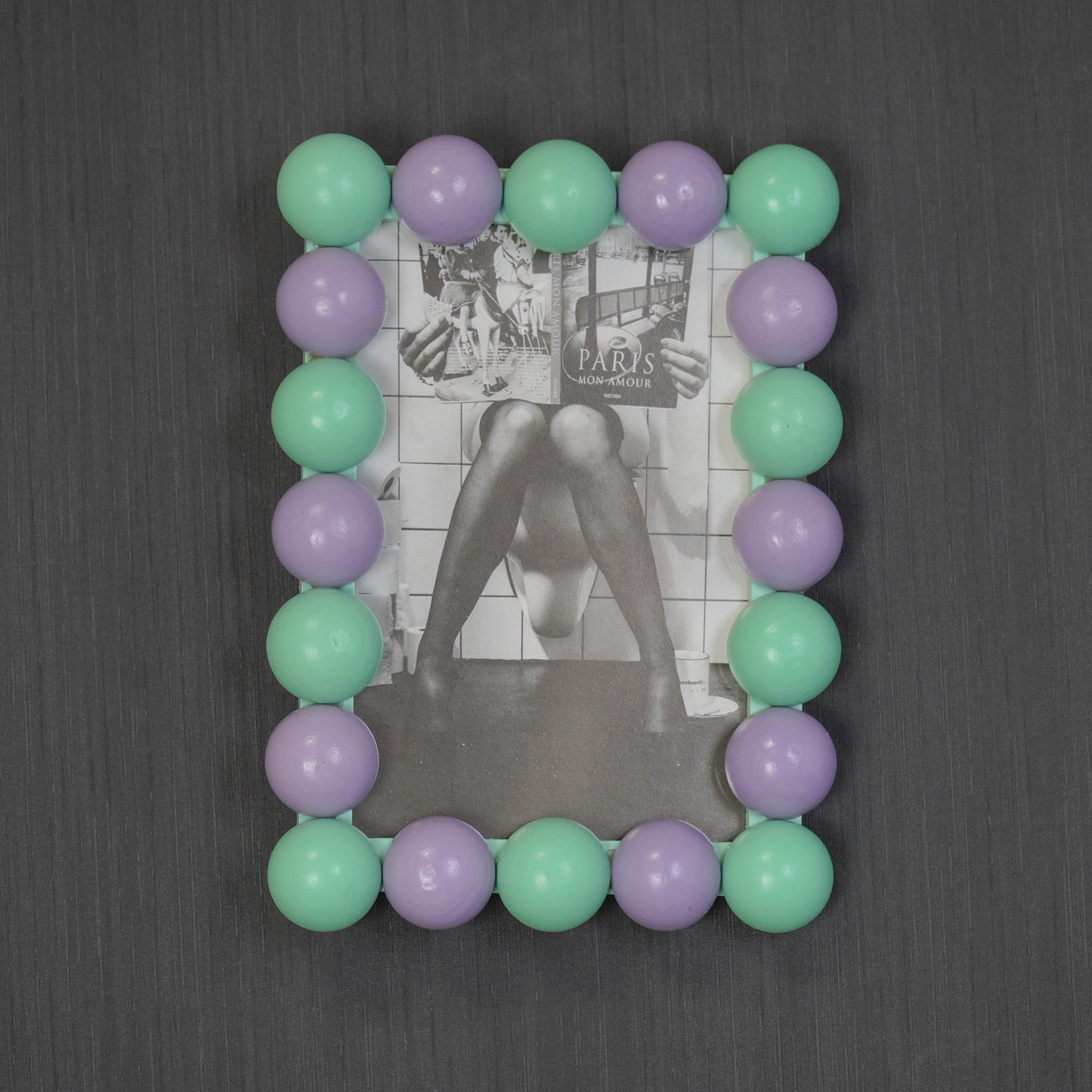 Picture Frame - Bubbles - Lilac/Mint -18.5x13.5cm