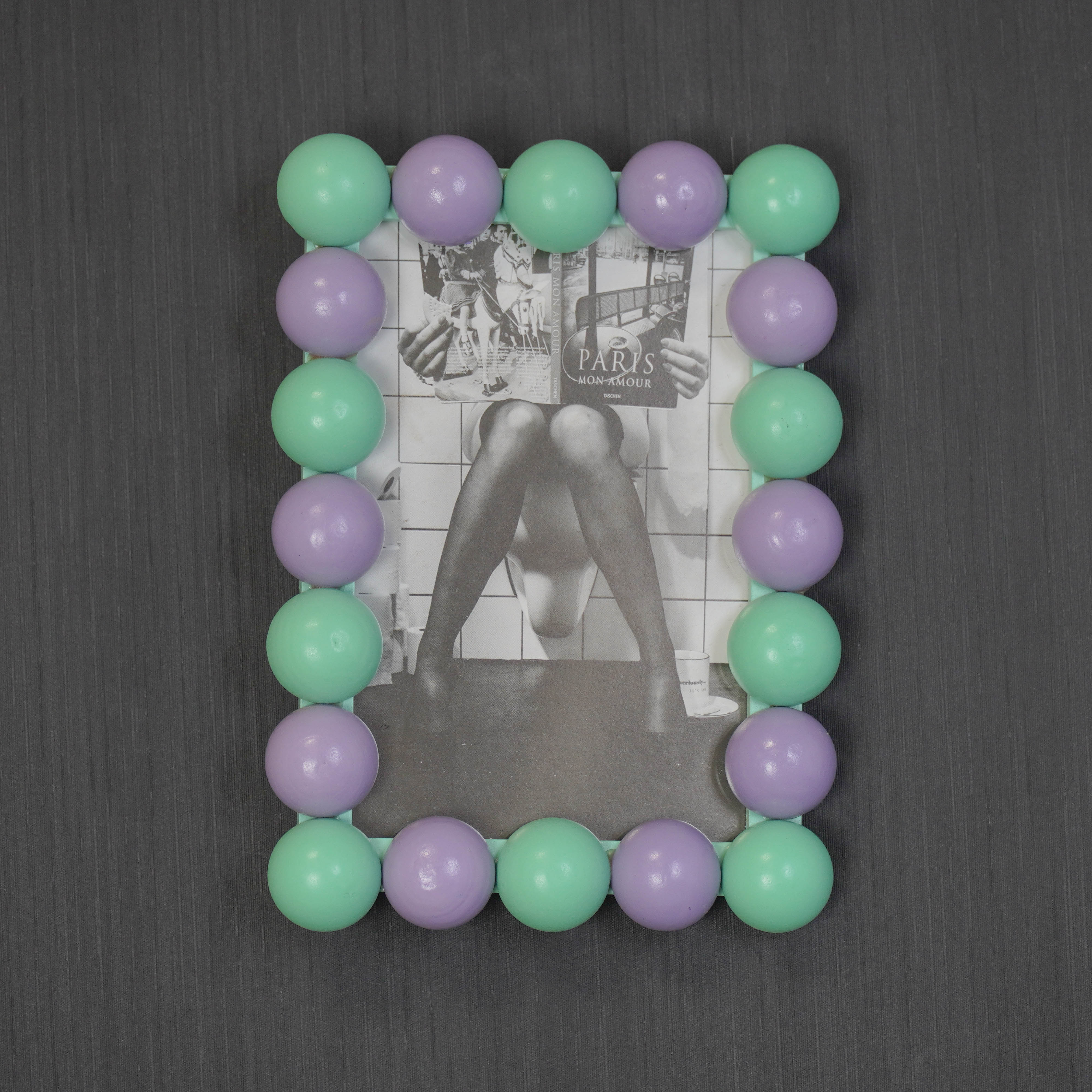 Picture Frame - Bubbles - Lilac/Mint -18.5x13.5cm