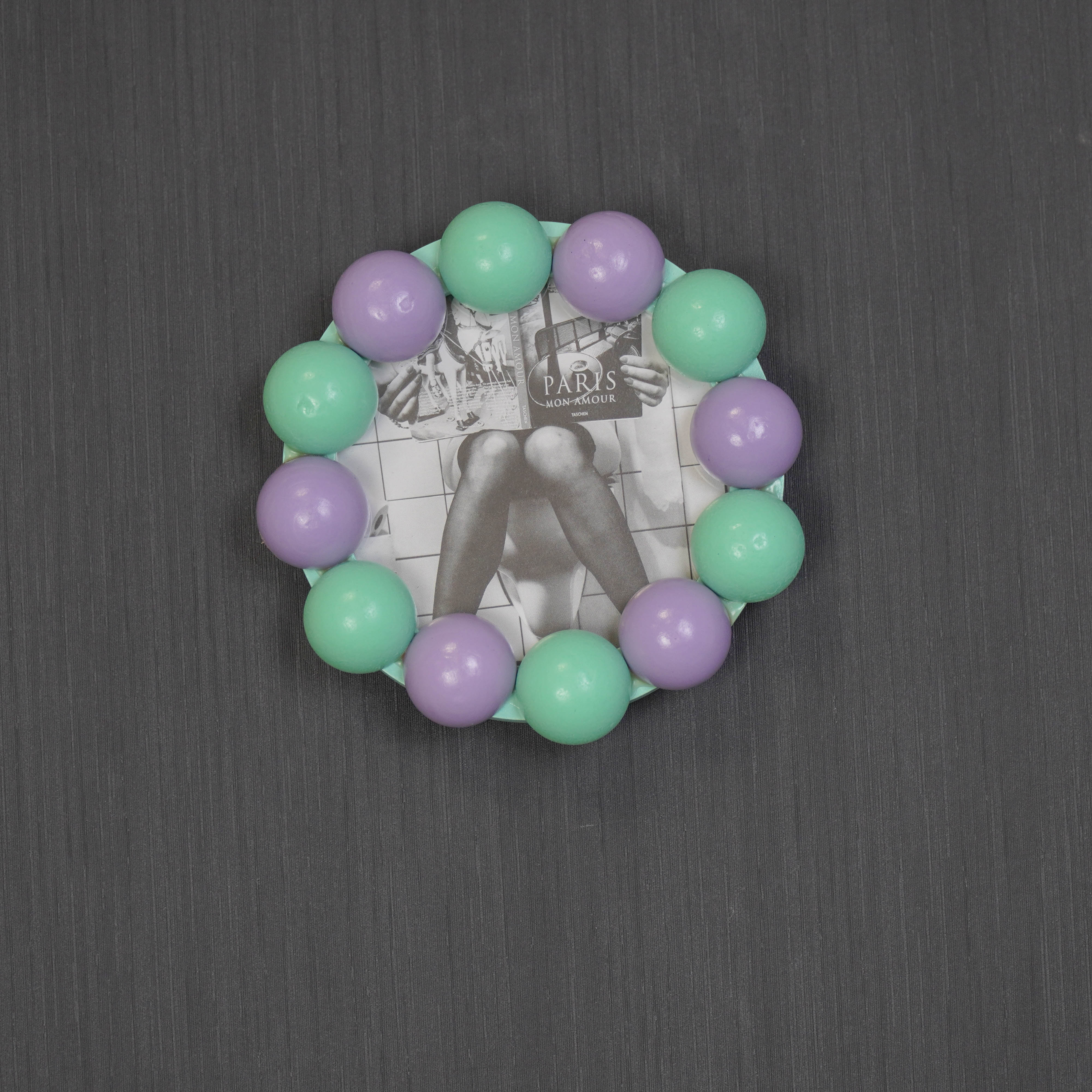 Picture Frame - Bubbles - Lilac/Mint -14.5x14.5cm